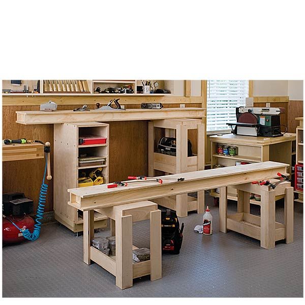 product: Woodcraft Magazine Three Workshop Starters - Downloadable Plan shown