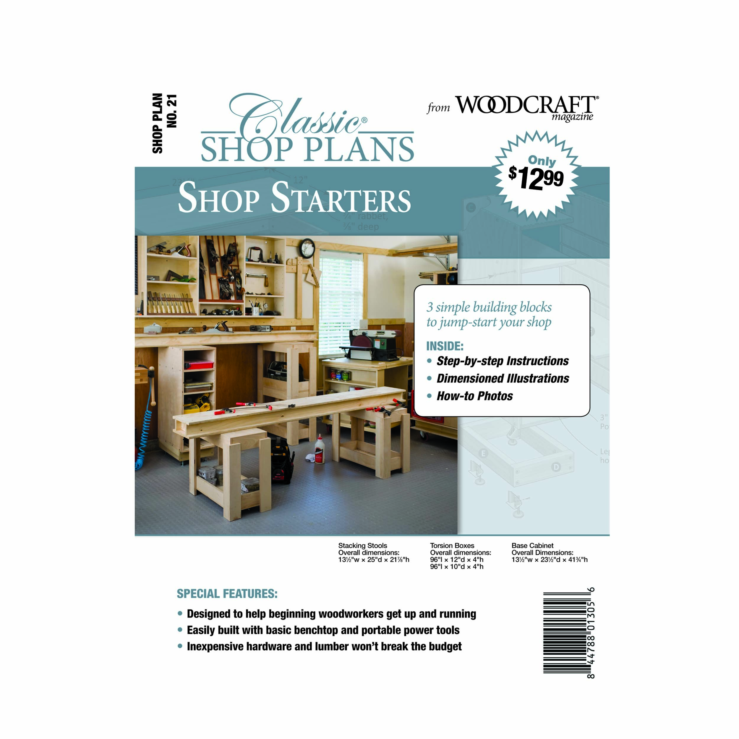 product: Woodcraft Magazine Workshop Starting Set - Paper Plan shown