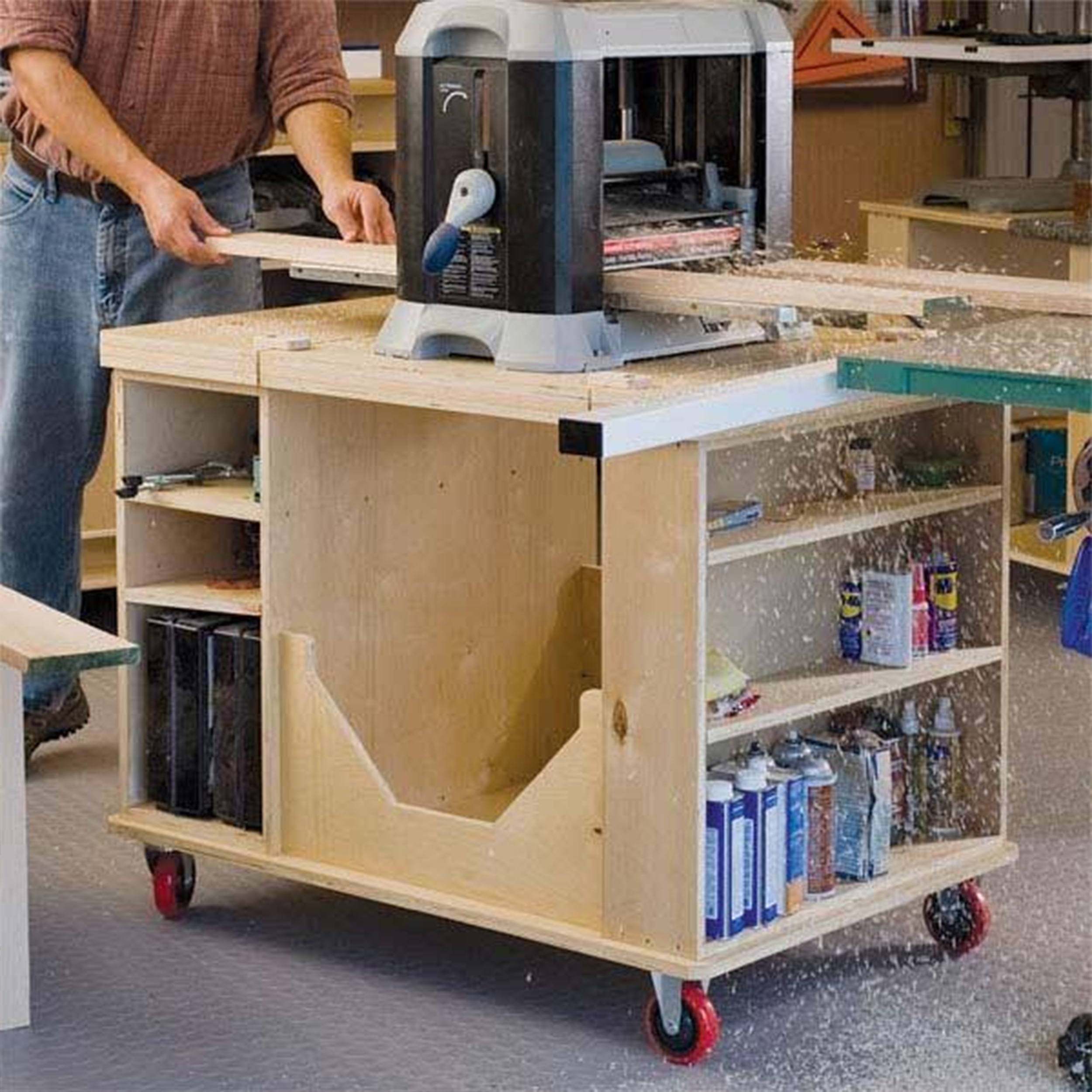 Woodworking Project Paper Plan To Build Flip-top Cart