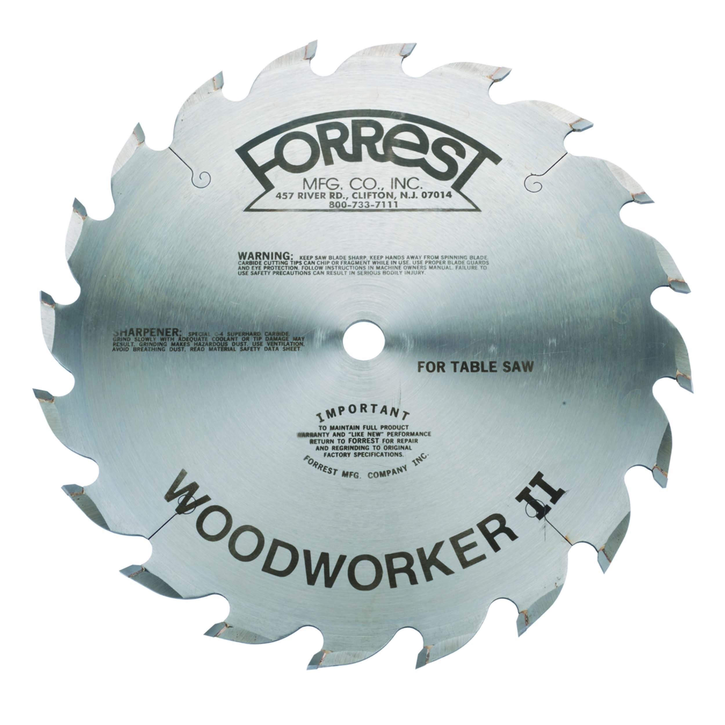 Ww10206100 Woodworker Ii 10" 20t Rip Blade Thin Kerf