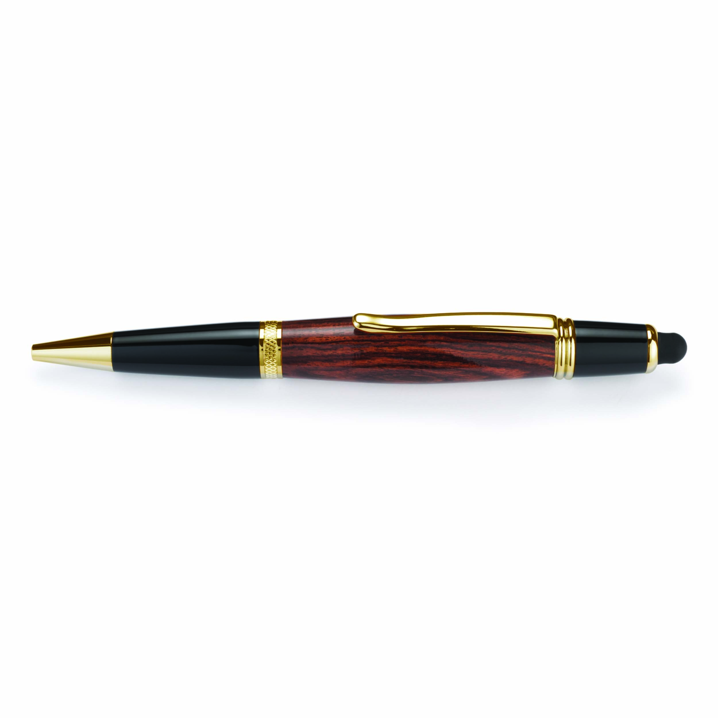 product: WoodRiver Wall Street II Ballpoint Pen Kit - Gold with Stylus shown
