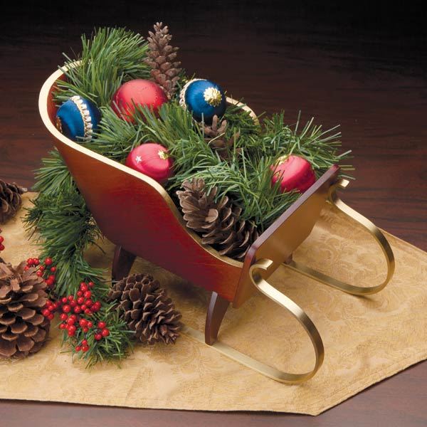product: Woodcraft Magazine Holiday Tabletop Sleigh Downloadable Plan shown