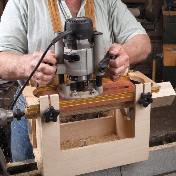 product: Woodcraft Magazine Spindle Fluting Jig Downloadable Plan shown