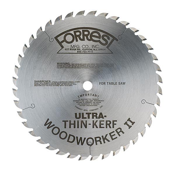 Ww10407080 Woodworker Ii Ultra Thin Kerf (.080") 10" X 40tooth, 5/8" Arbor