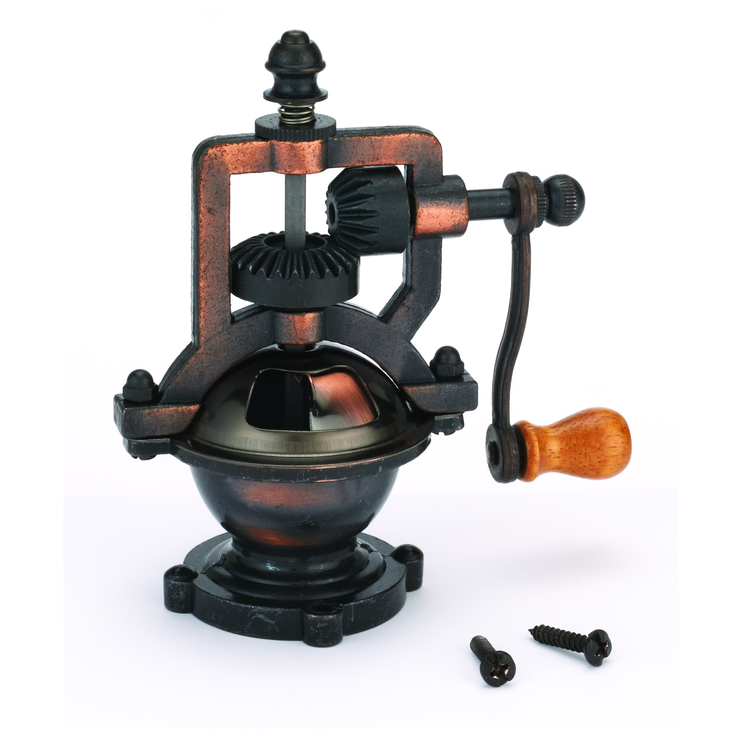 Antique Style Hand Crank Pepper Grinder Kit Mechanism - Antique Copper