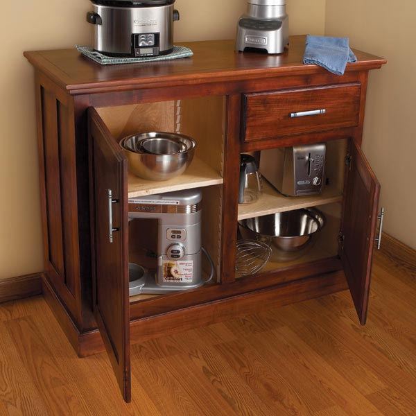 product: Woodcraft Magazine All-Purpose Kitchen Cabinet - Downloadable Plan shown