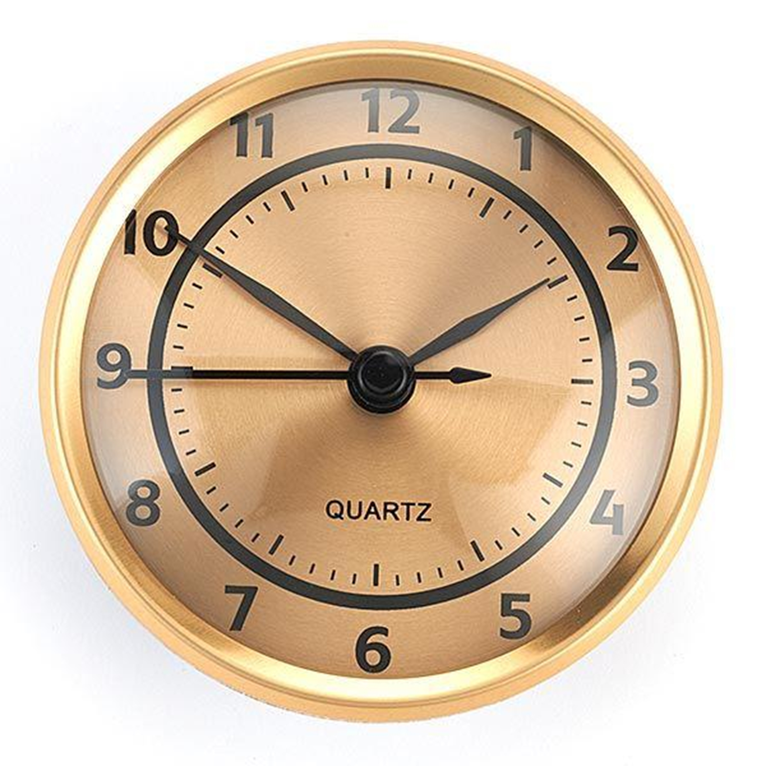Clock Fit-up-arabic W/brushed Gold Dial And Brushed Gold Bezel