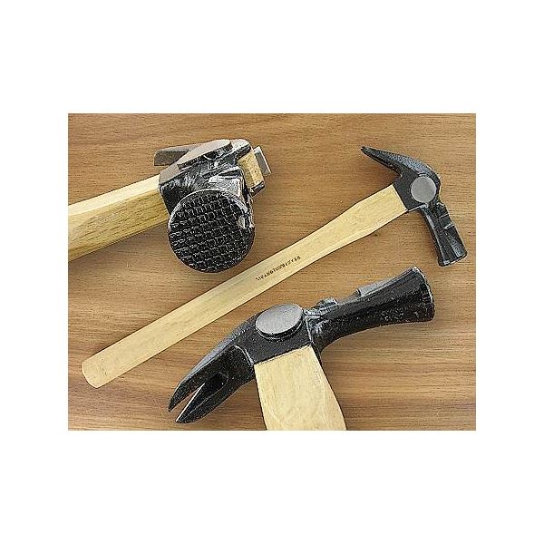 18oz Checker Face Framing Hammer W/wooden Handle & Magnetic Nail Holder - Dai Dogyu