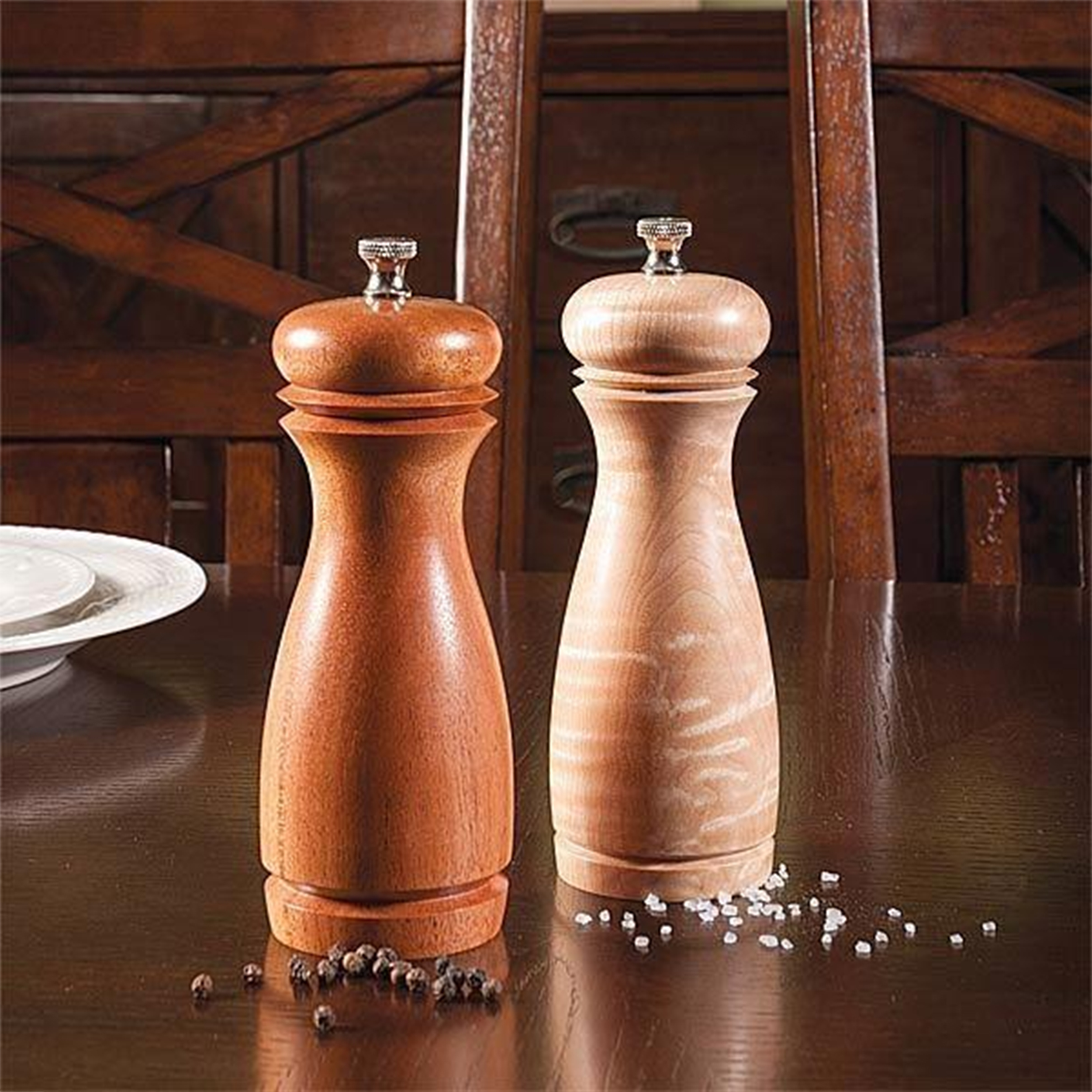 product: Woodcraft Magazine Turned Pepper & Salt Mills - Paper Plan shown