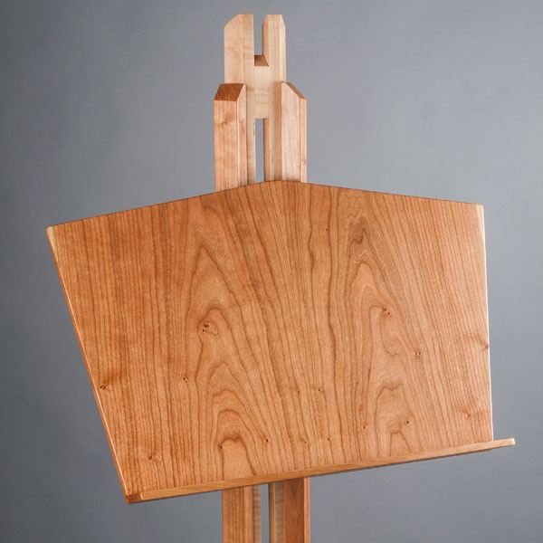 product: Woodcraft Magazine Upscale Music Stand - Downloadable Plan shown