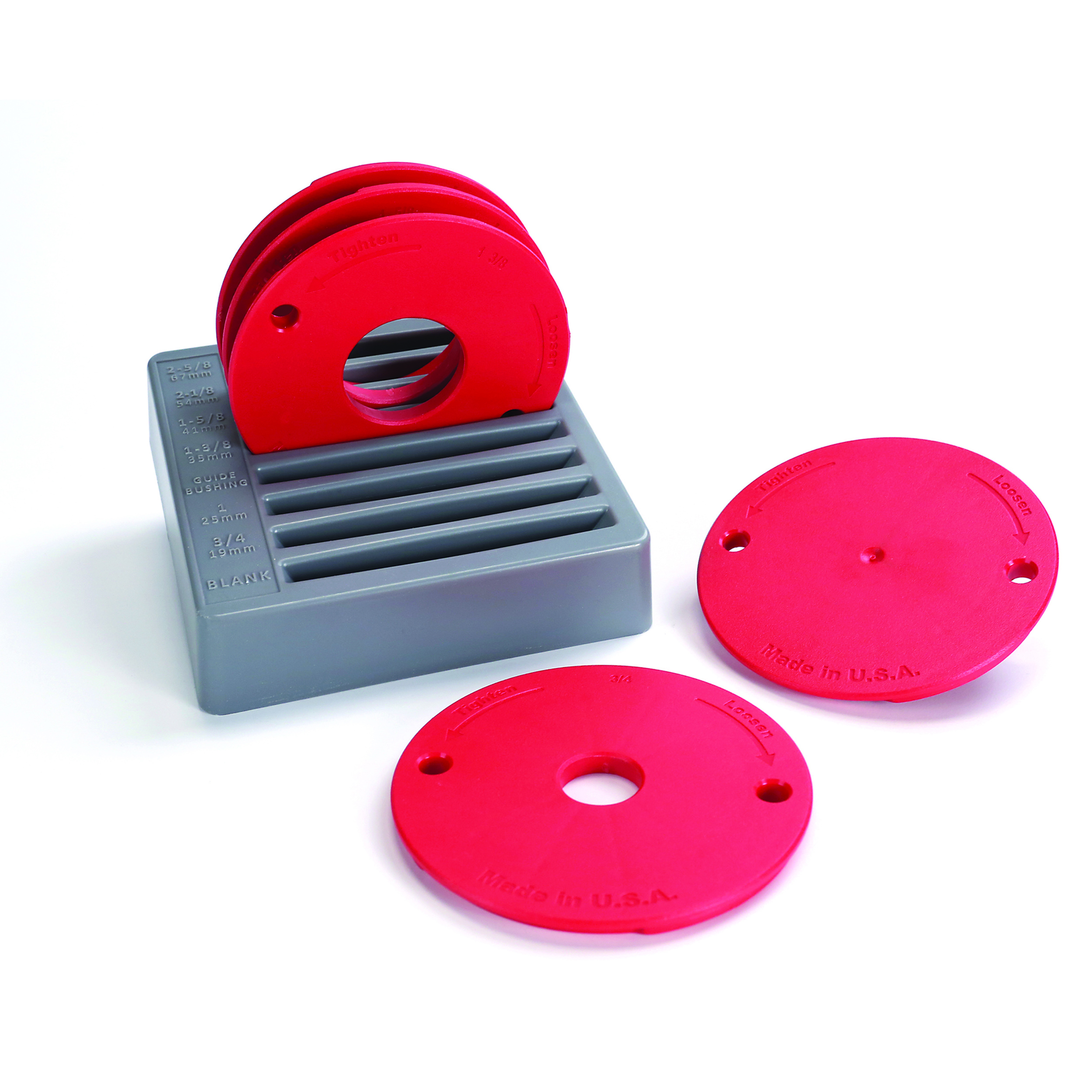 product: Kreg Level-Loc Router Table Insert Ring Set - 5 Piece shown