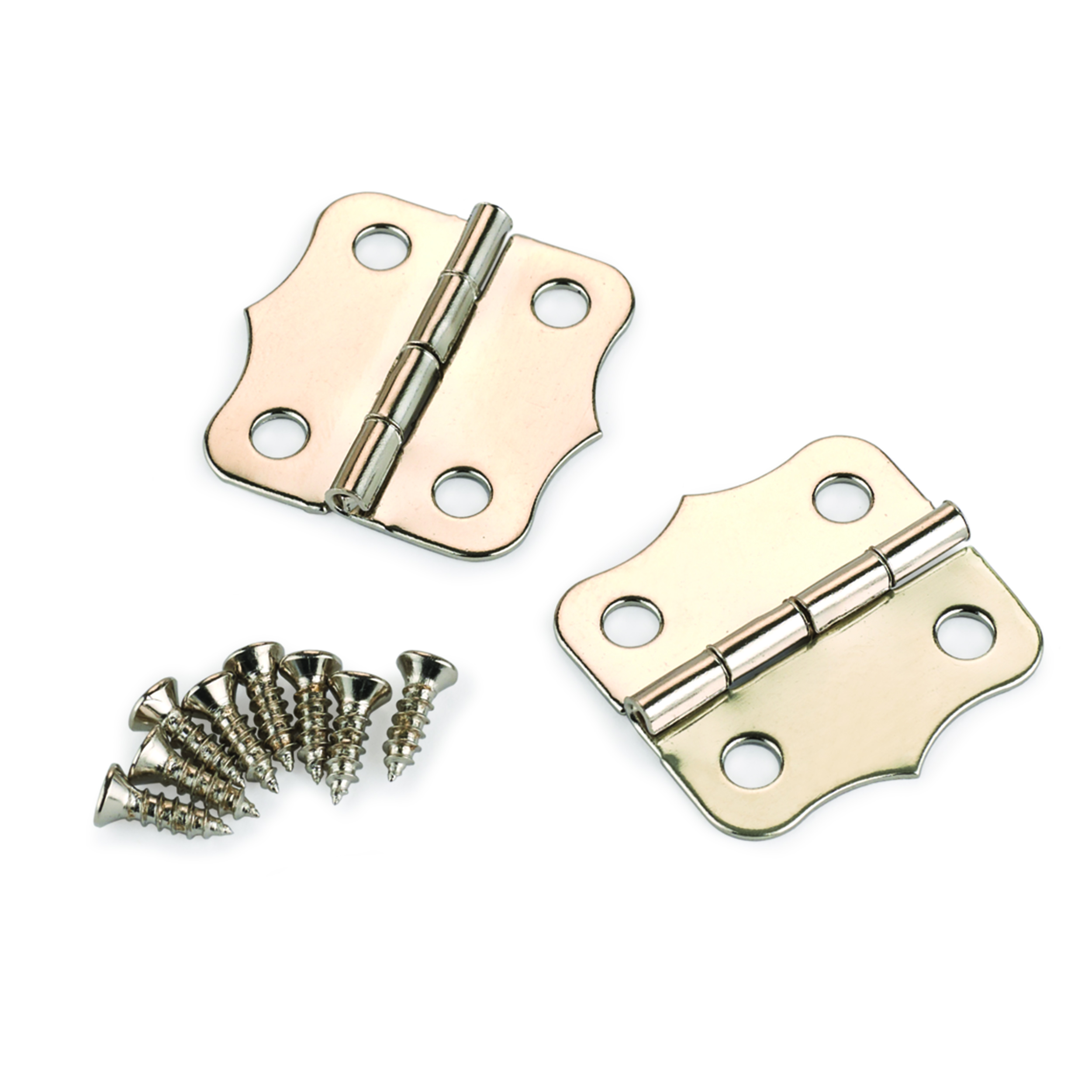 product: HIGHPOINT Small Box Hinge - Nickel Plated - 24 mm x 24 mm - 1 Pair shown
