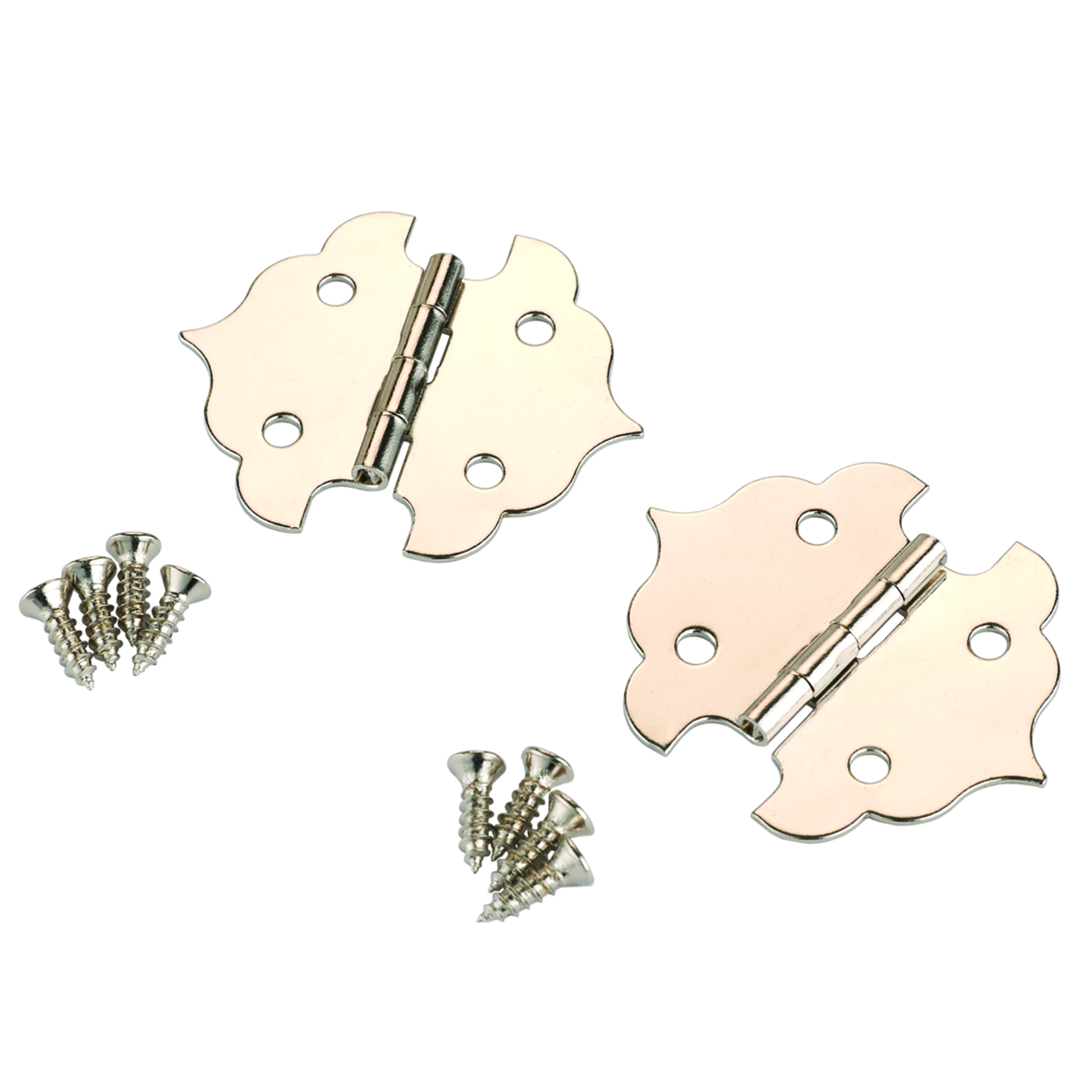 product: HIGHPOINT Small Box Hinge - Nickel Plated - 34 mm x 29 mm - 1 Pair shown