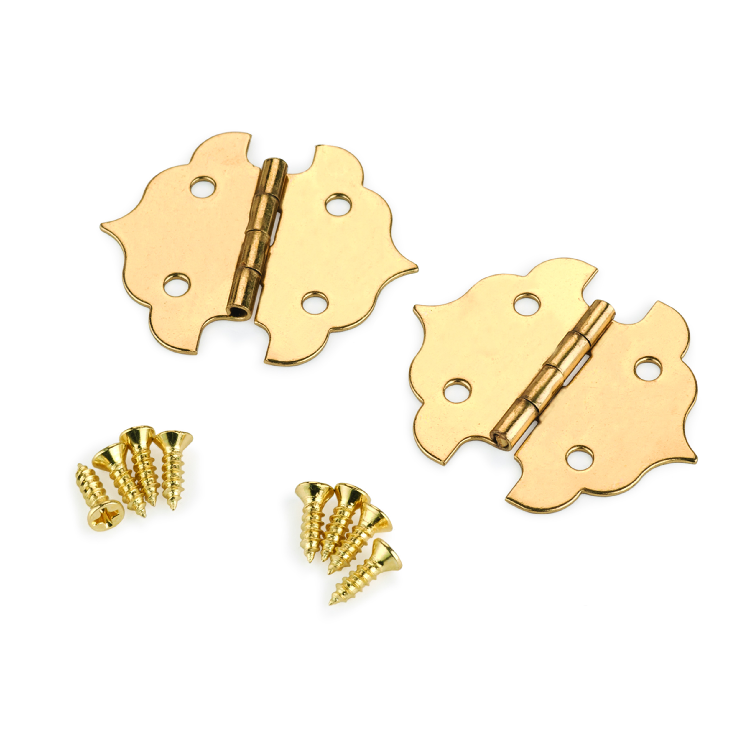product: HIGHPOINT Small Box Hinge - Brass Plated - 34 mm x 29 mm- 1 Pair shown