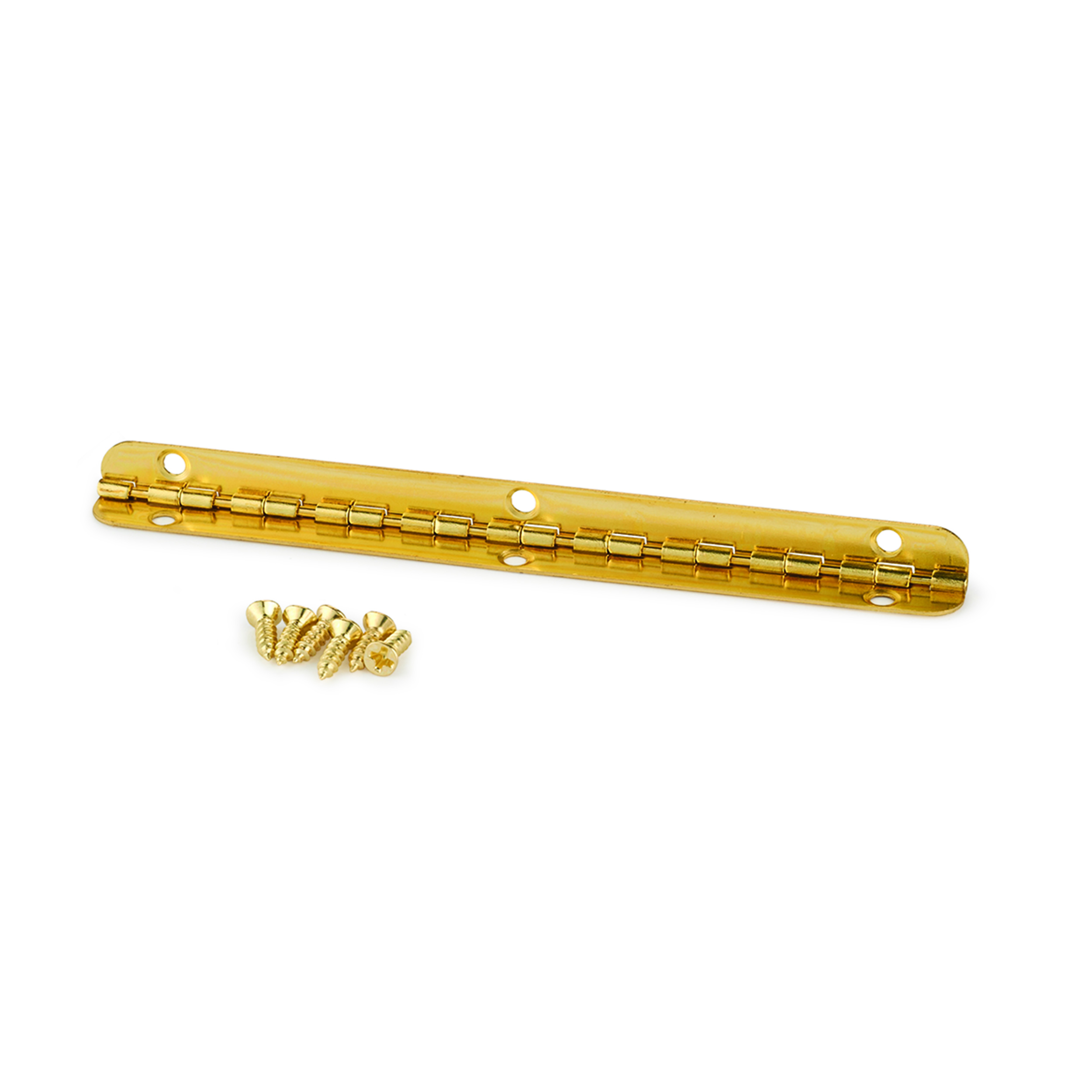 Small Piano Stop Hinge Brass Plated 96mm X 7mm