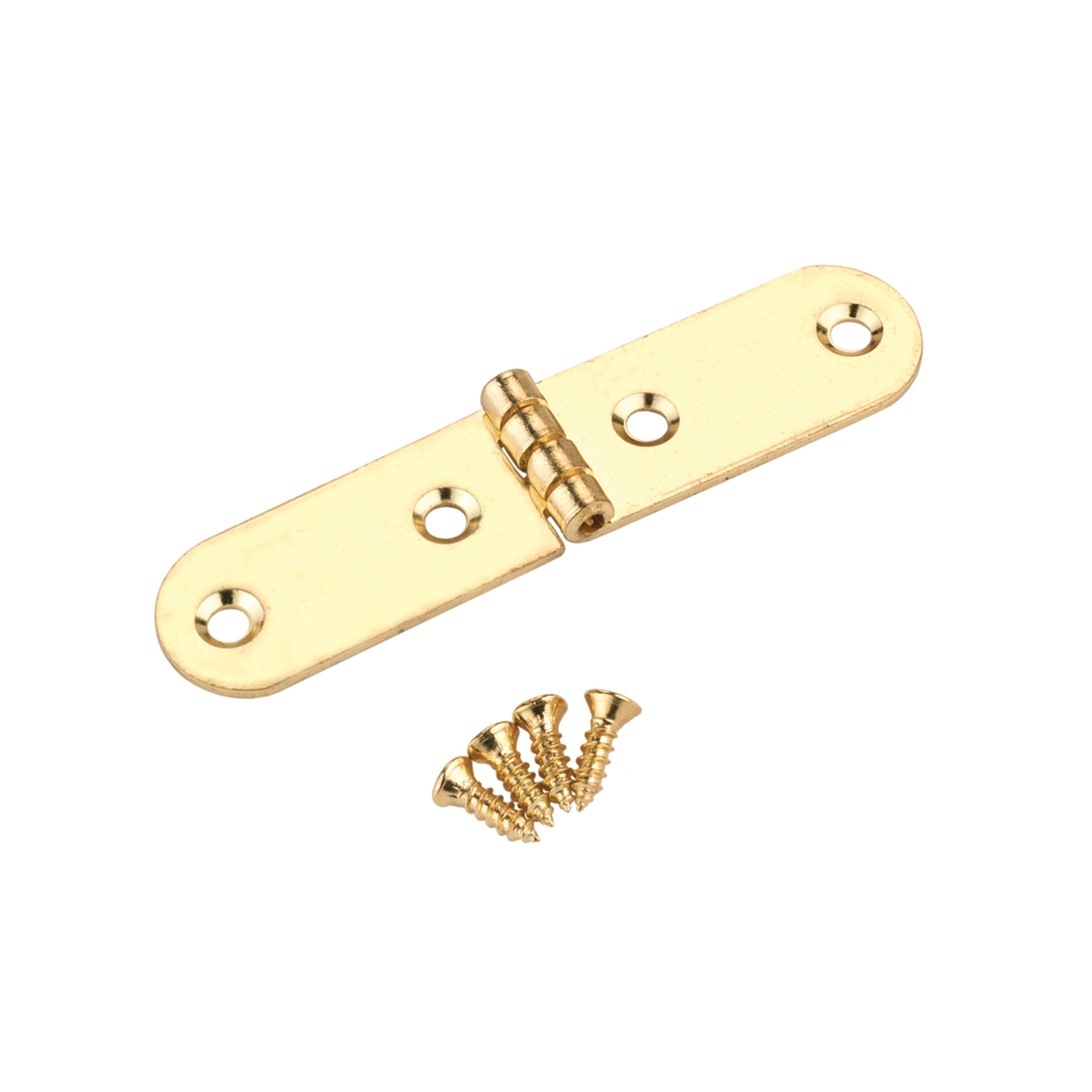 Small Utility Hinge Brass Plated 56mm X 13mm, 1 - Piece