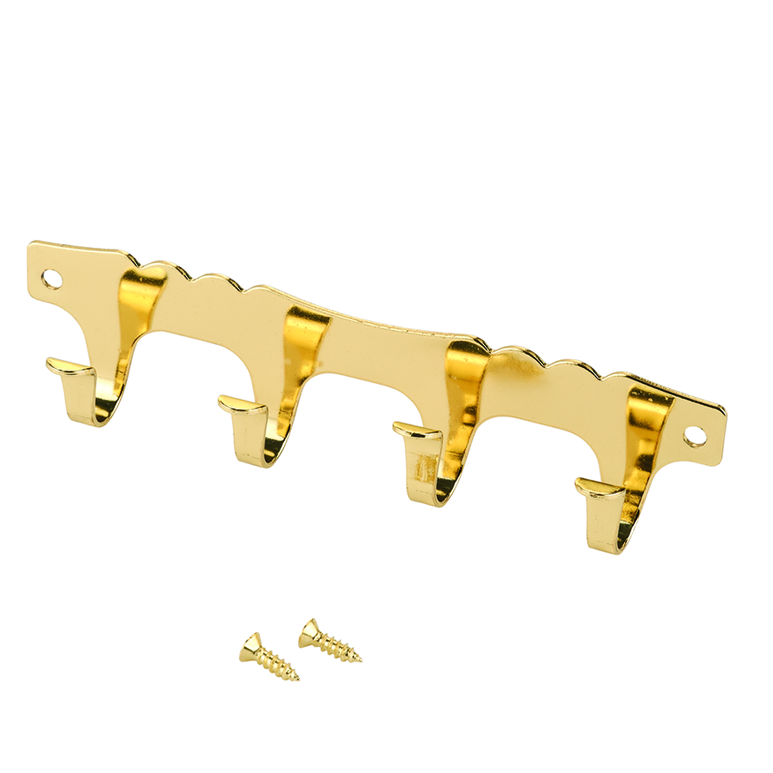 Key-box 4-hook Strip Brass Plated
