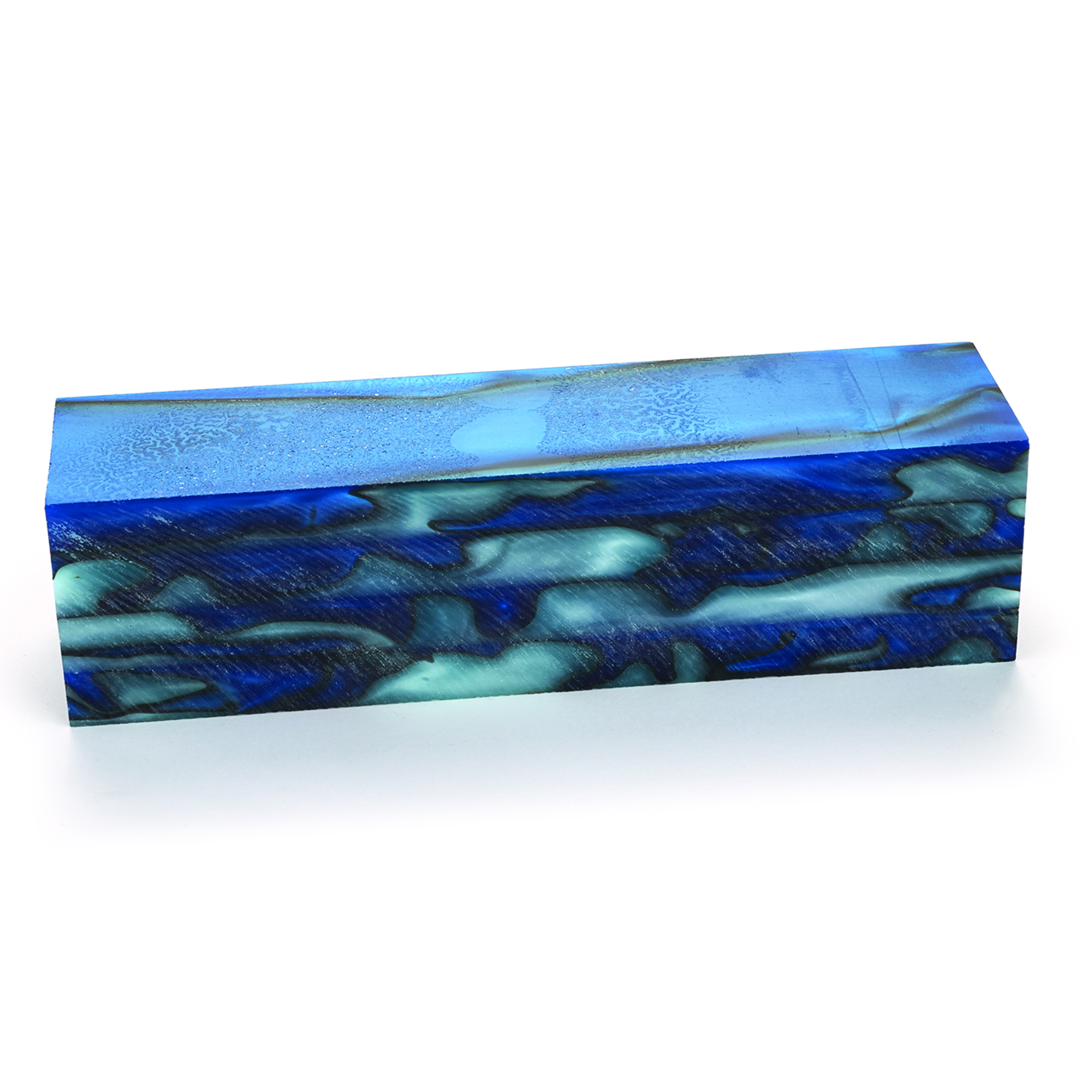 product: WoodRiver Acrylic Turning Blank - Blue Bayou Clouds - 1-1/2
