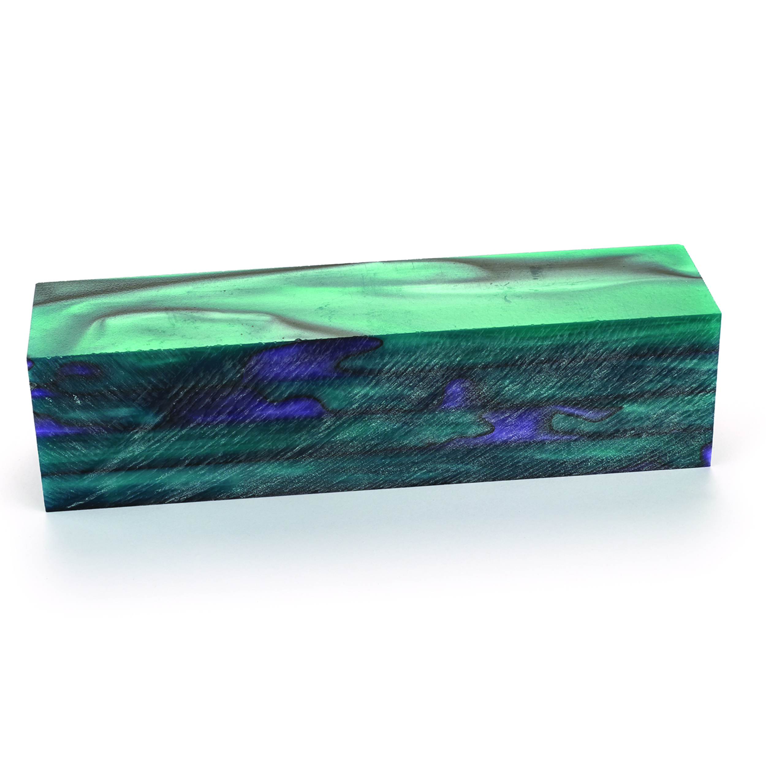 product: WoodRiver Acrylic Turning Blank - Green Goblin Clouds - 1-1/2