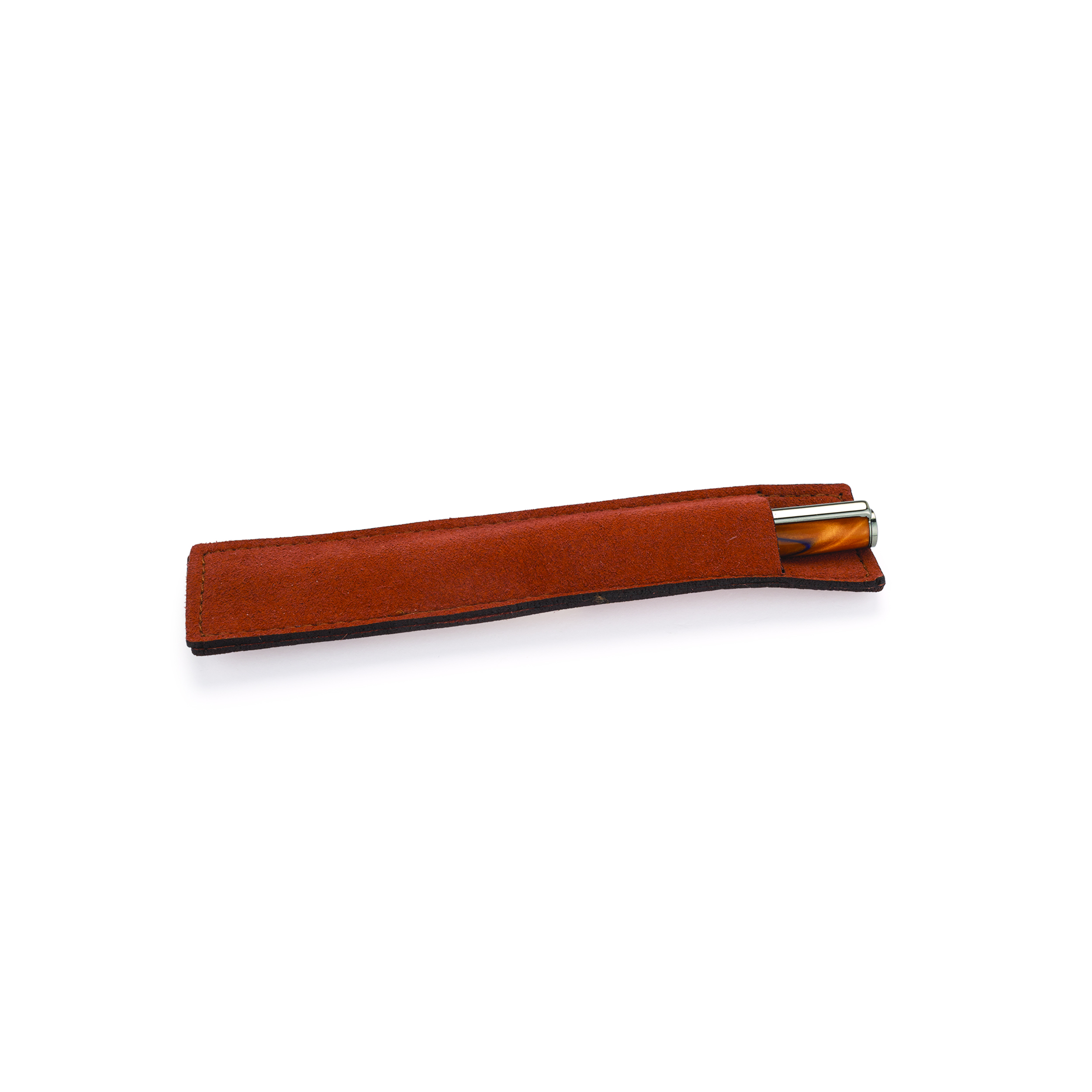 product: WoodRiver Leatherette Pen Sleeve - Brown - 1 Piece shown