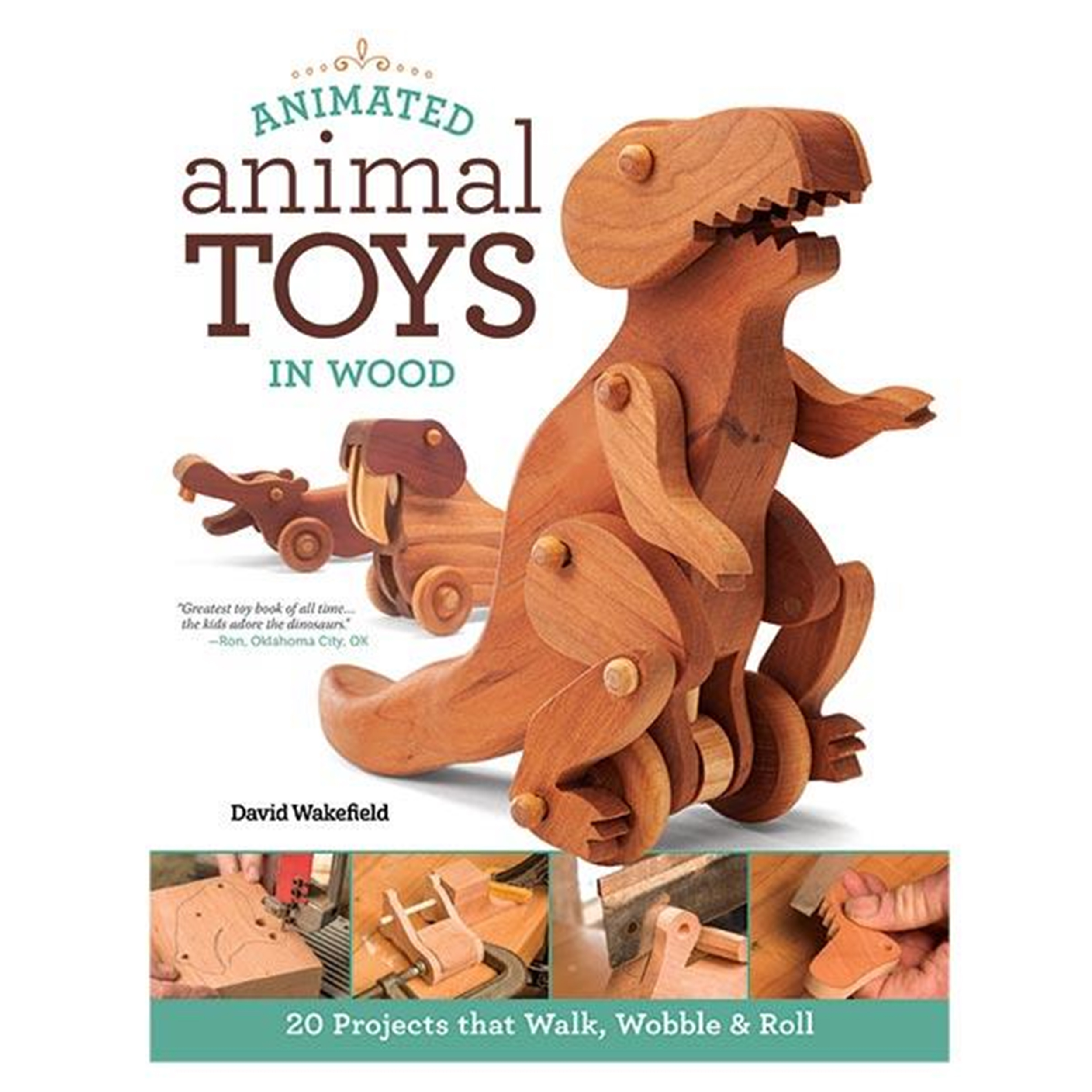 product: Fox Chapel Animated Animal Toys in Wood shown