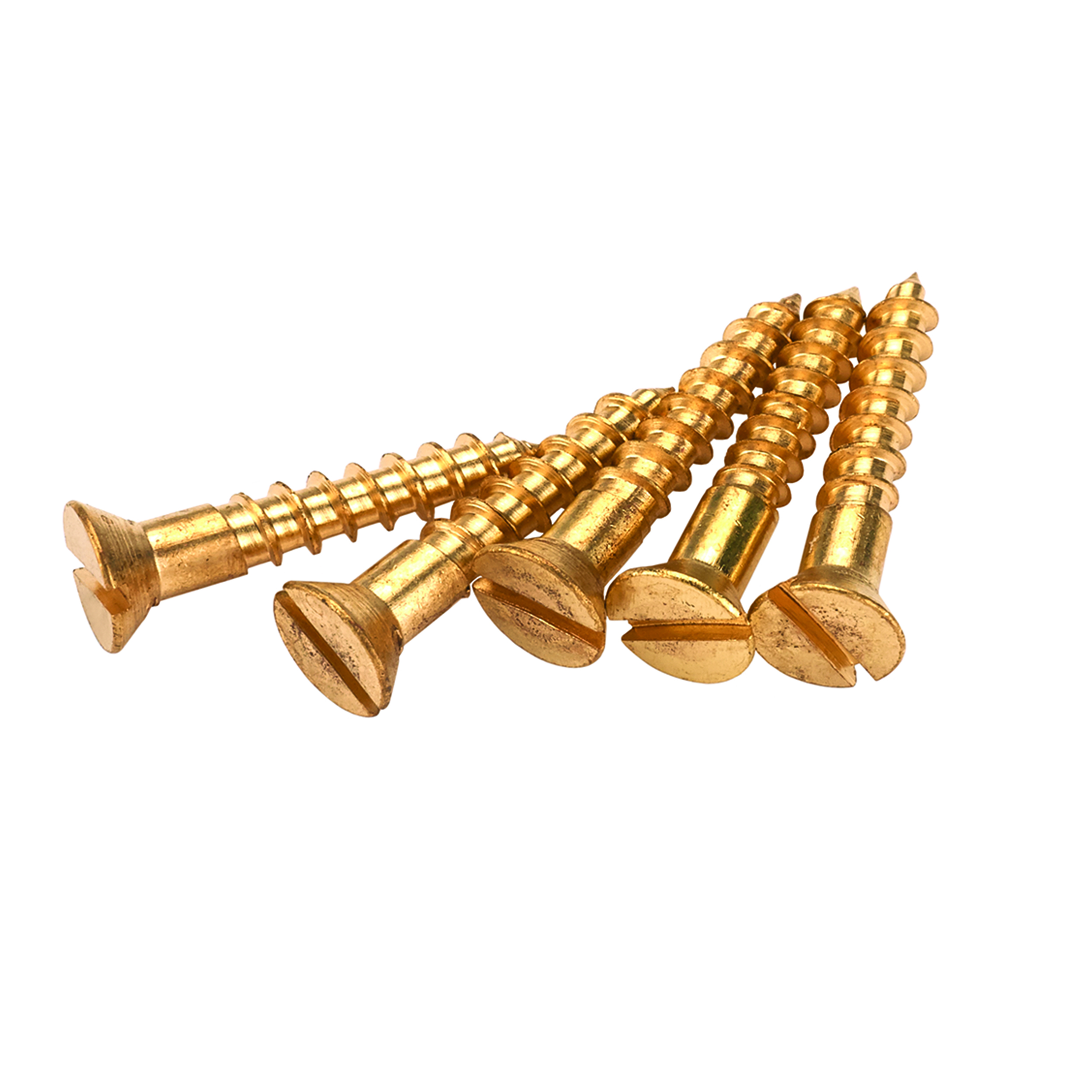 Solid Brass Screws #2 X 1/2" Slotted 25-piece