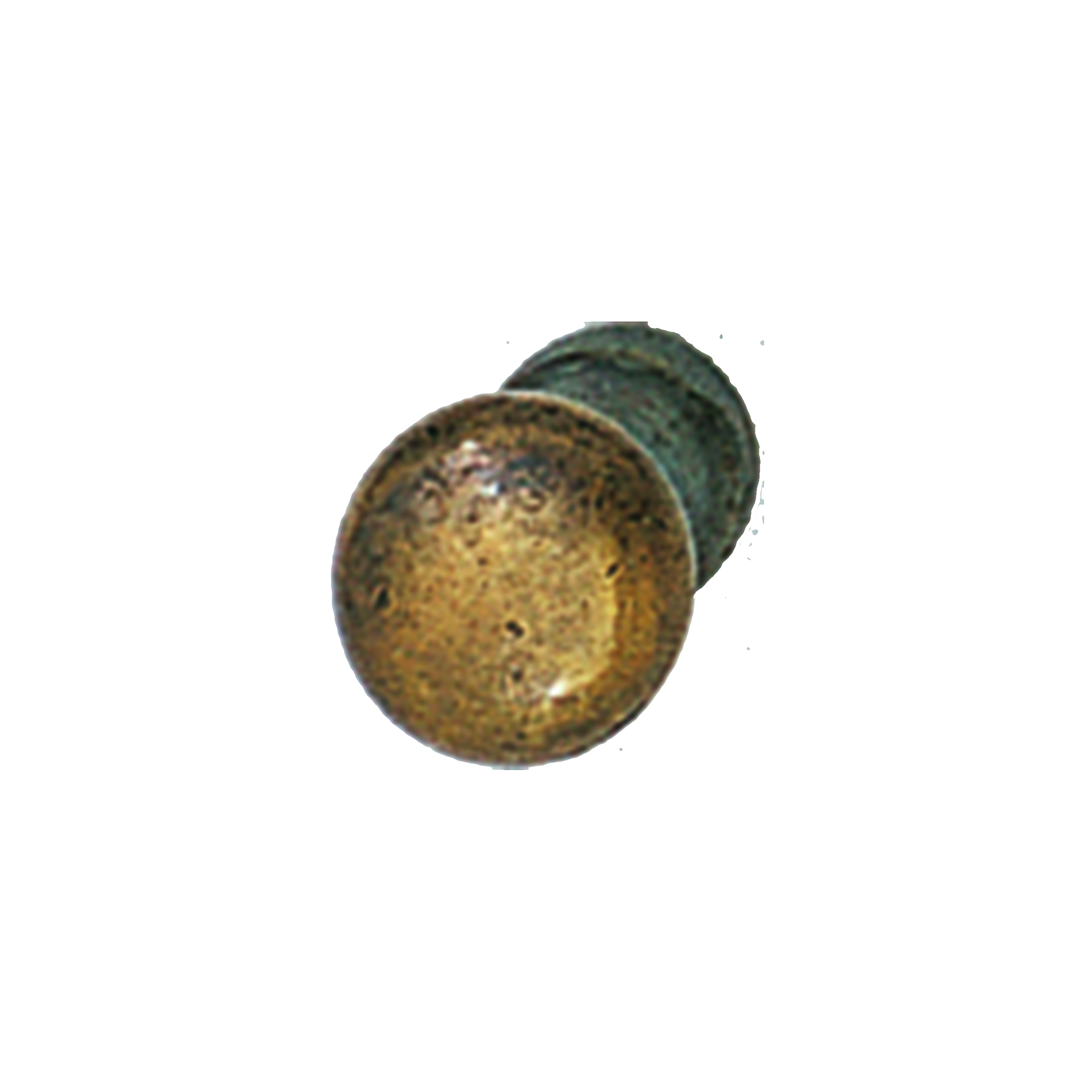 Solid Brass Antique Brass Knob With Wood Screw 9x9x9mm