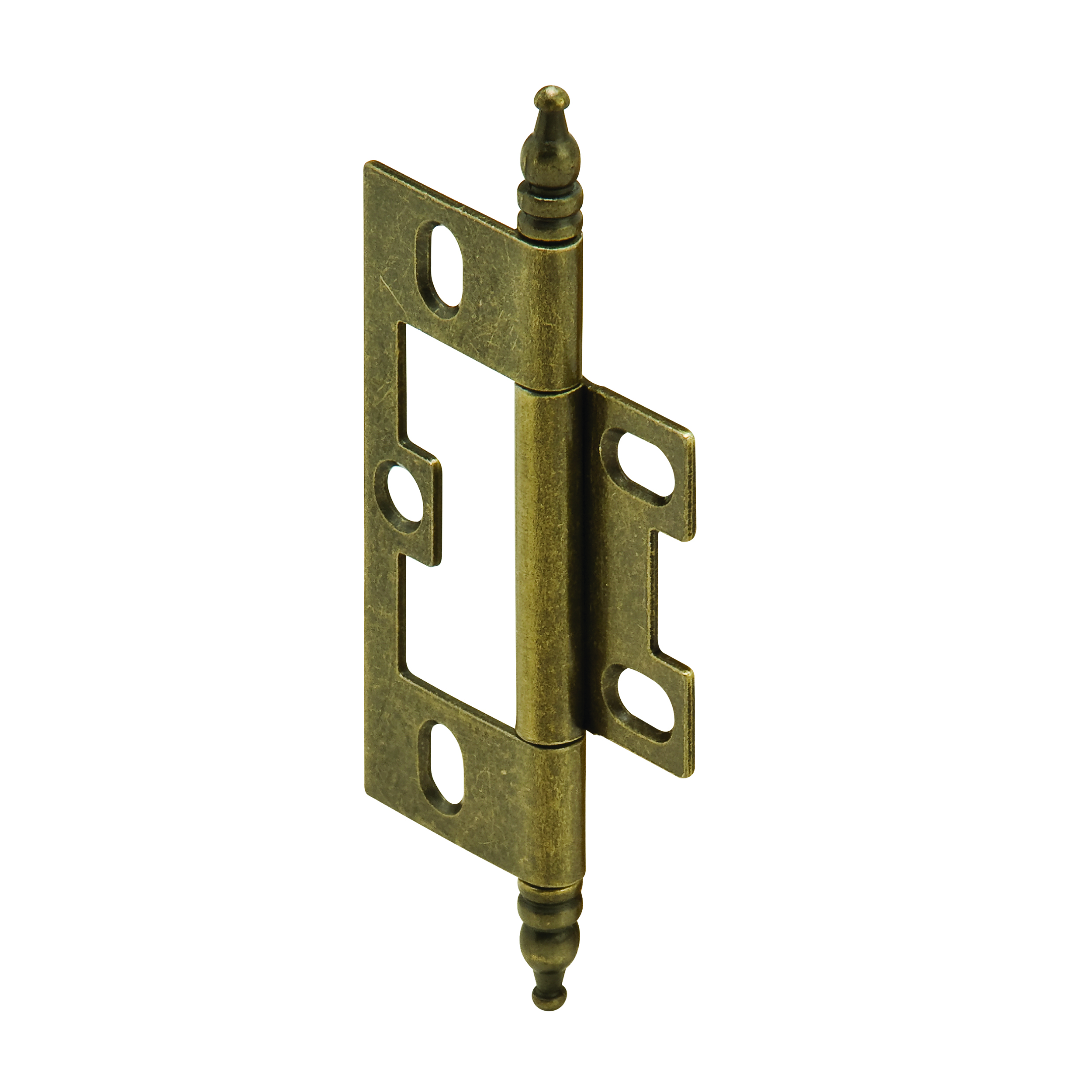 Non-mortised Decorative Butt Hinge With Finial In Antique Brass - Model# 351.95.170