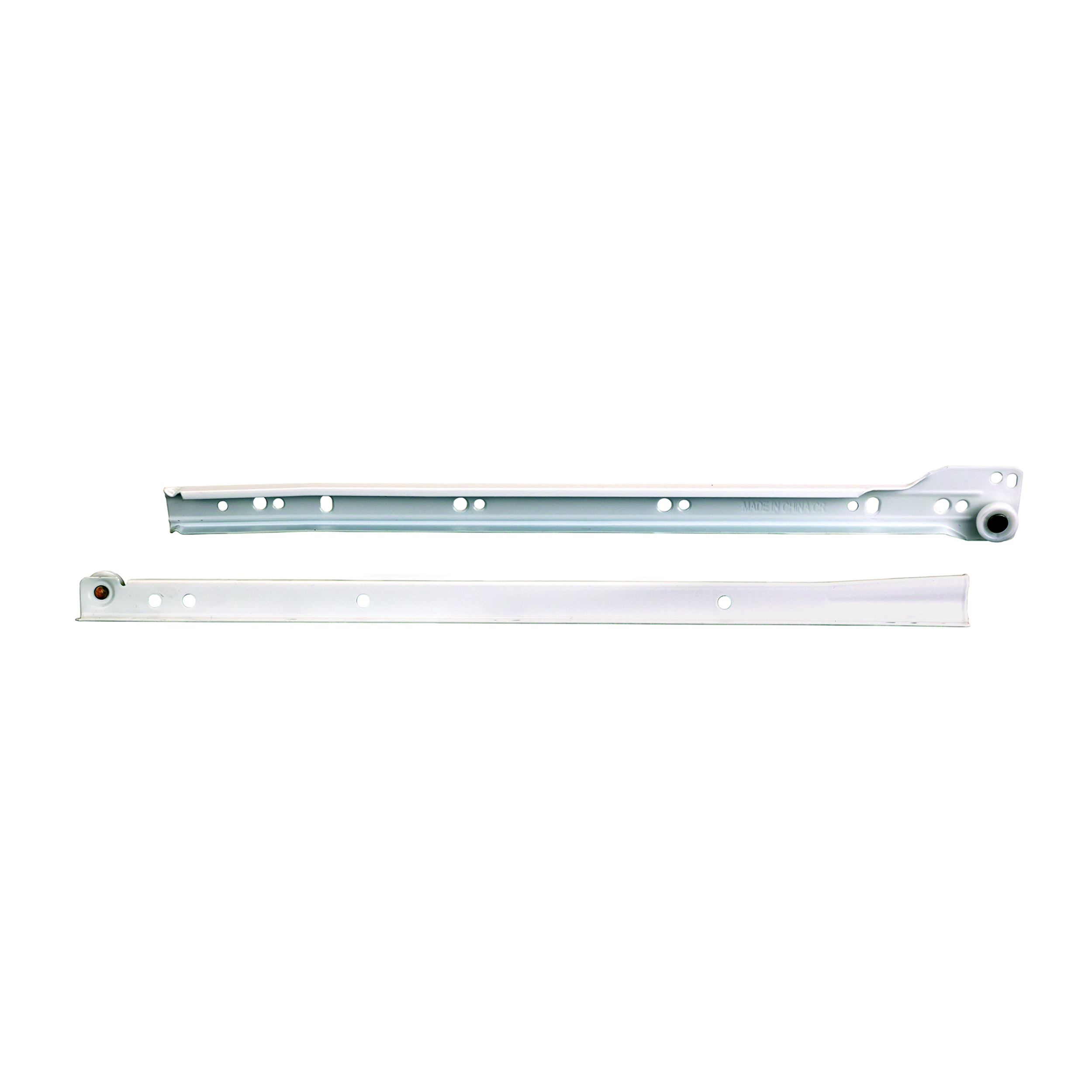 18" Self-close Euro Drawer Slides, 3/4-extension White Epoxy Coated, Pair Model Kv 1805