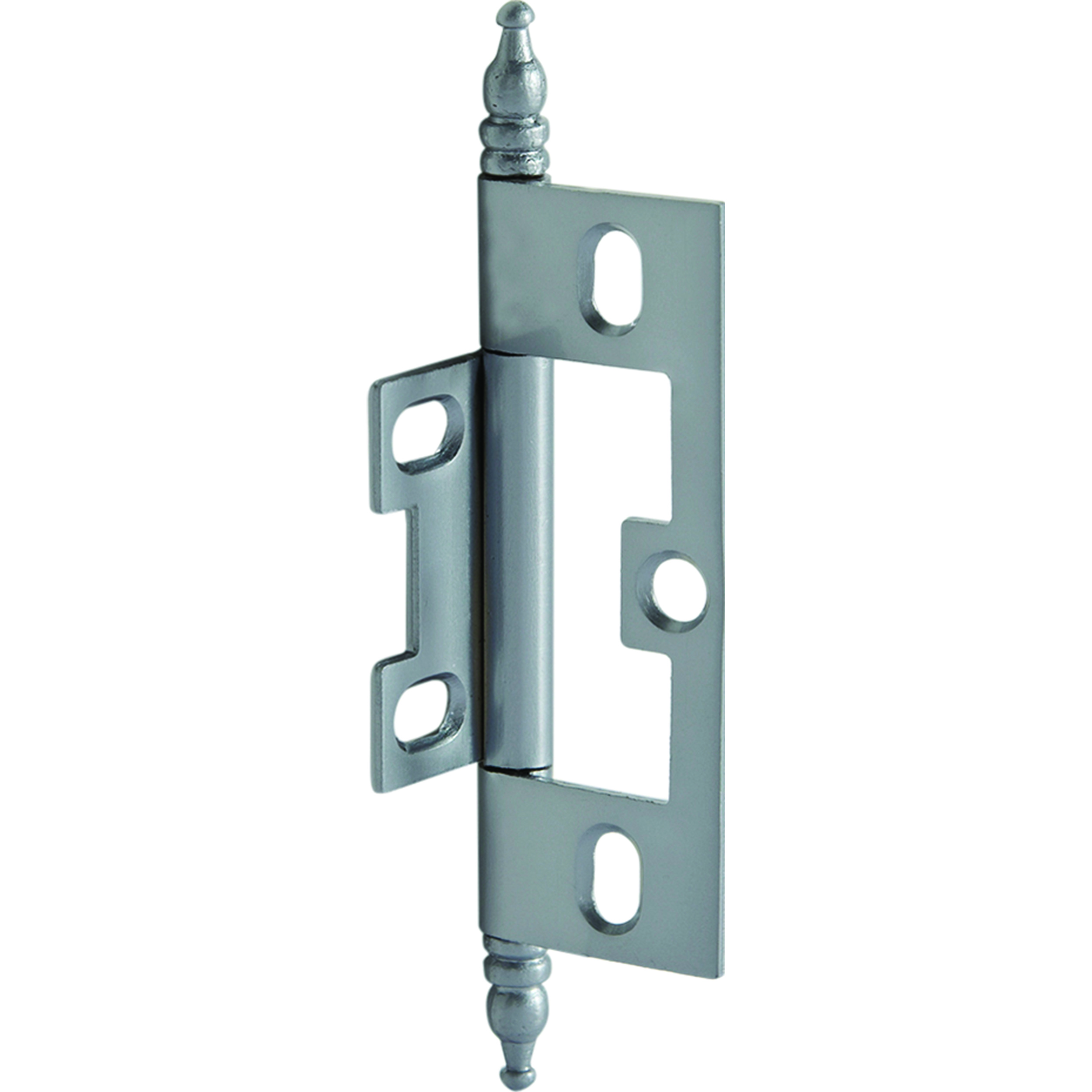 Non-mortised Decorative Butt Hinge With Finial In Satin Chrome - Model# 351.95.470