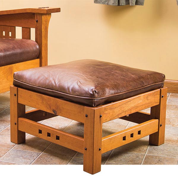 product: Woodcraft Magazine Elegant Ottoman - Paper Plan shown