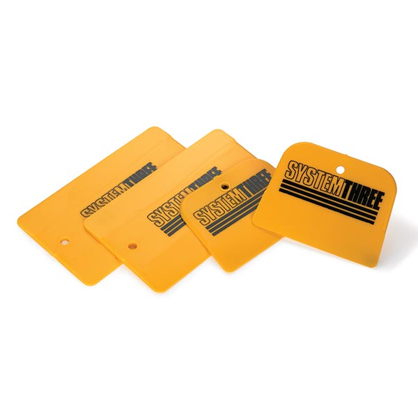 product: System Three Squeegee / Spreaders - 4 Pack shown