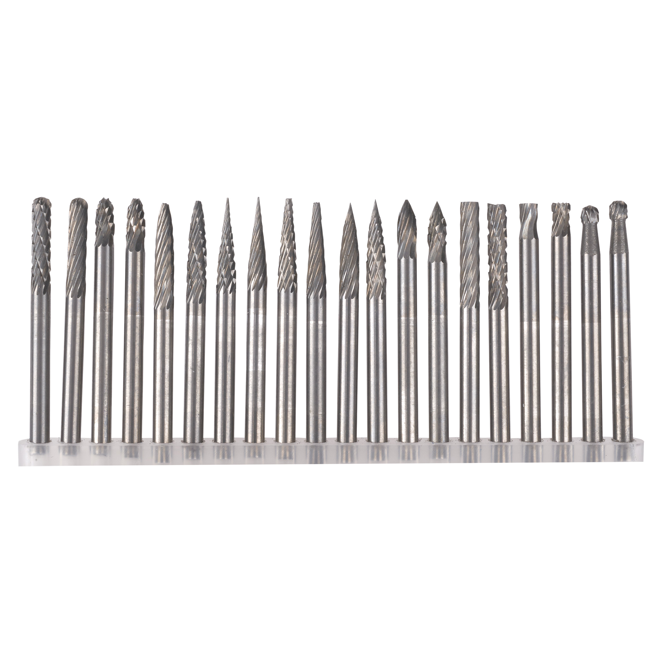 product: WoodRiver Carbide Burr Set - 20 Piece shown