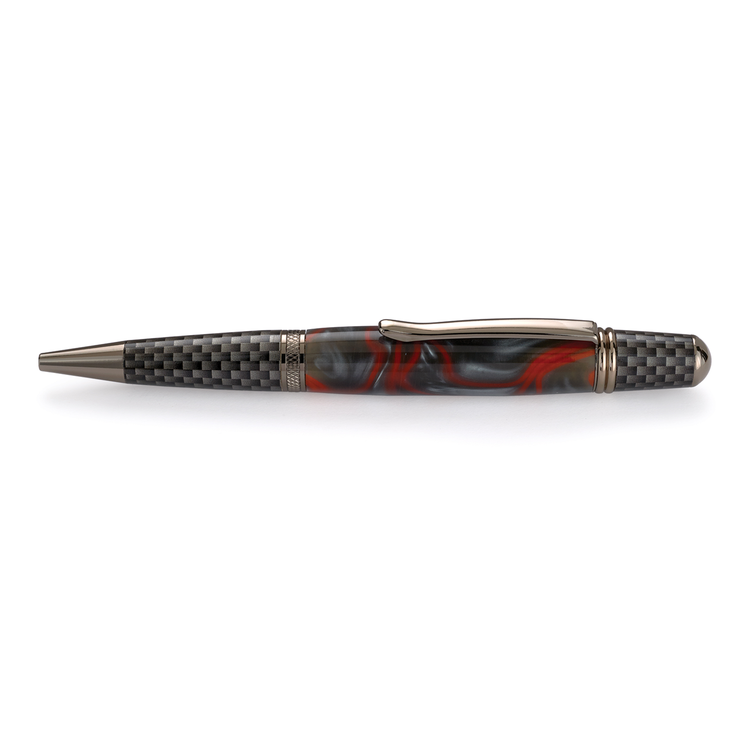 product: WoodRiver Wall Street II Ballpoint Pen Kit - Gunmetal & Carbon Fiber Coating shown