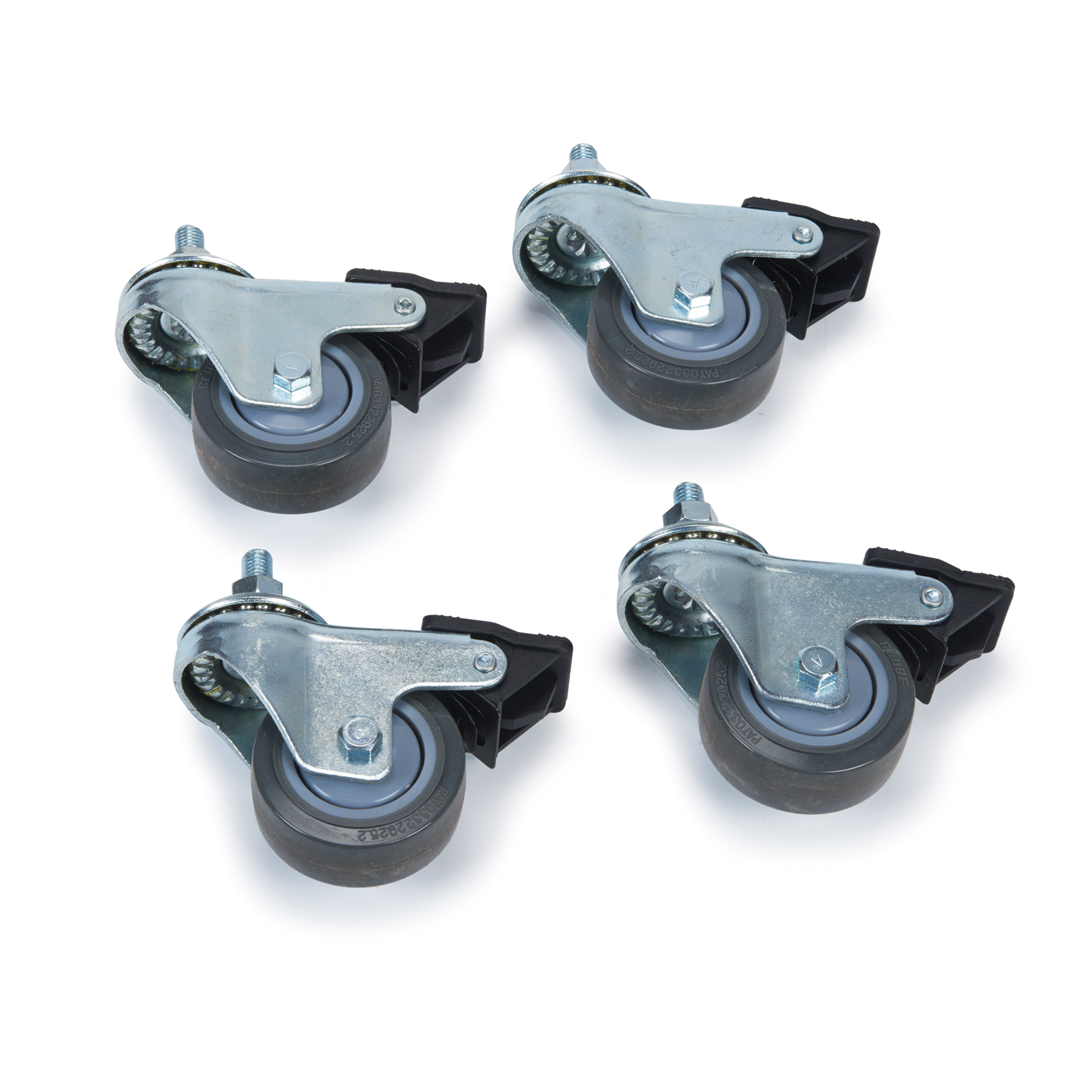 4pc 3" Hd Steel Stand Casters Set