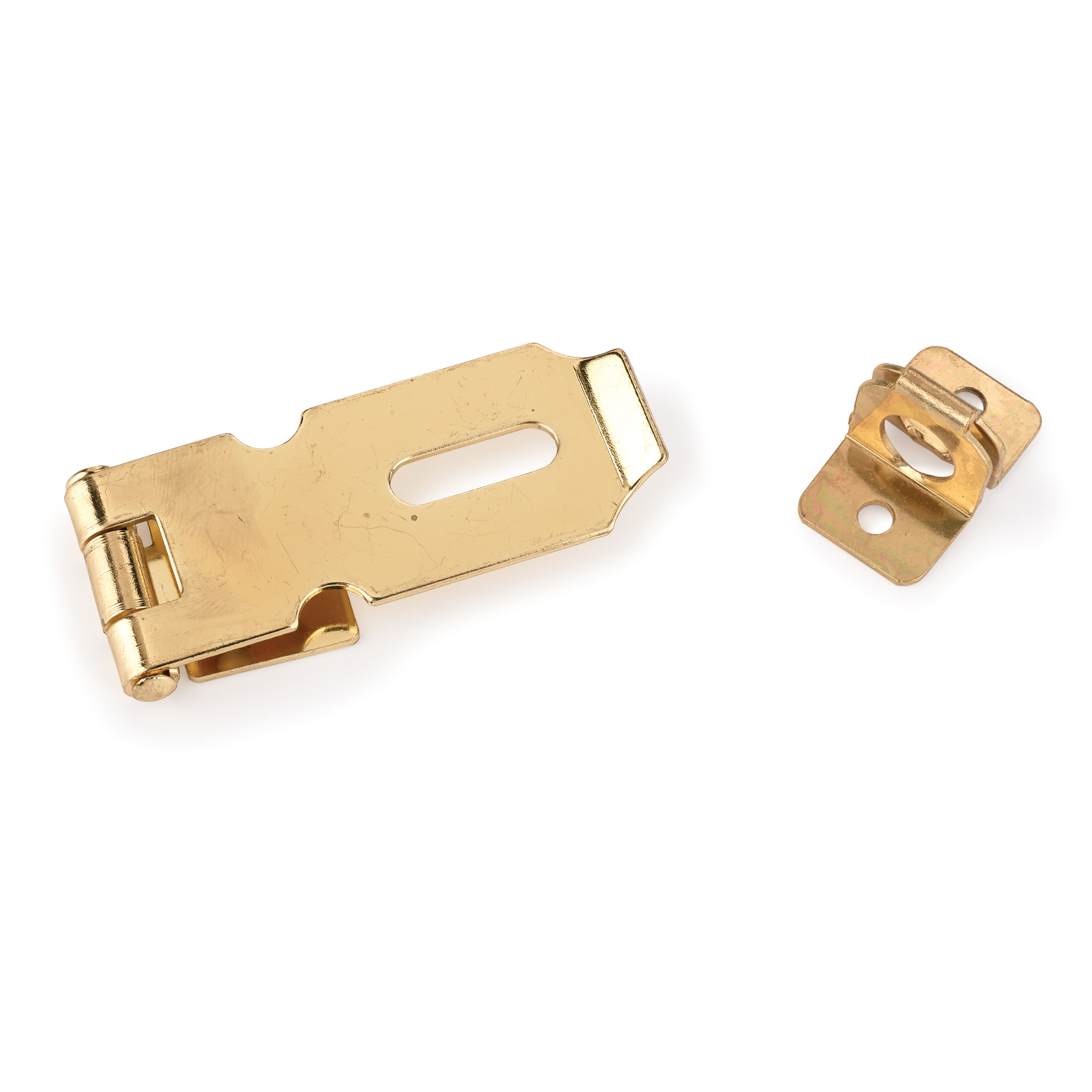 Chest Hasp Polished Brass Plated 1-piece With Screws