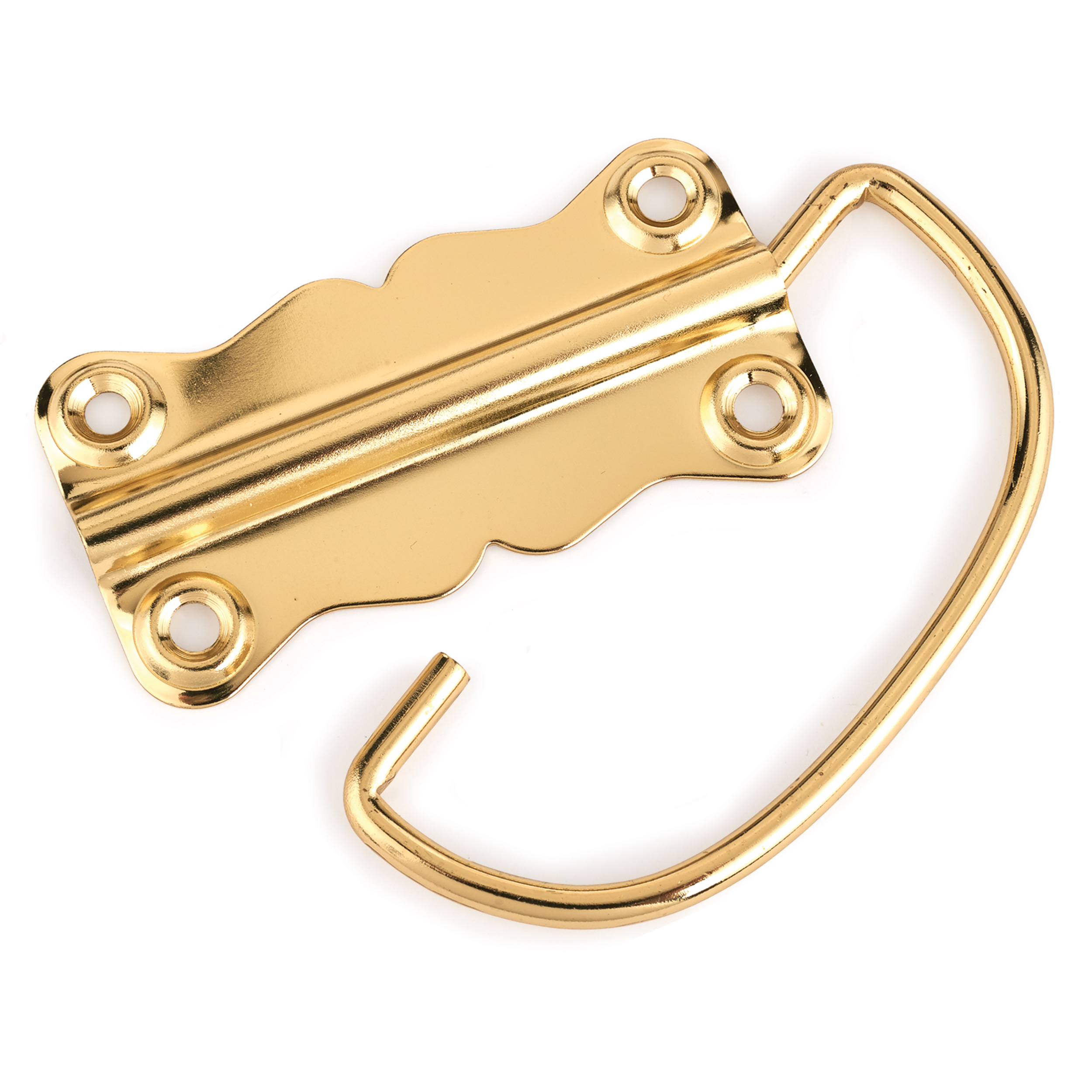 Chest Handle Polished Brass Plated 1-piece With Screws