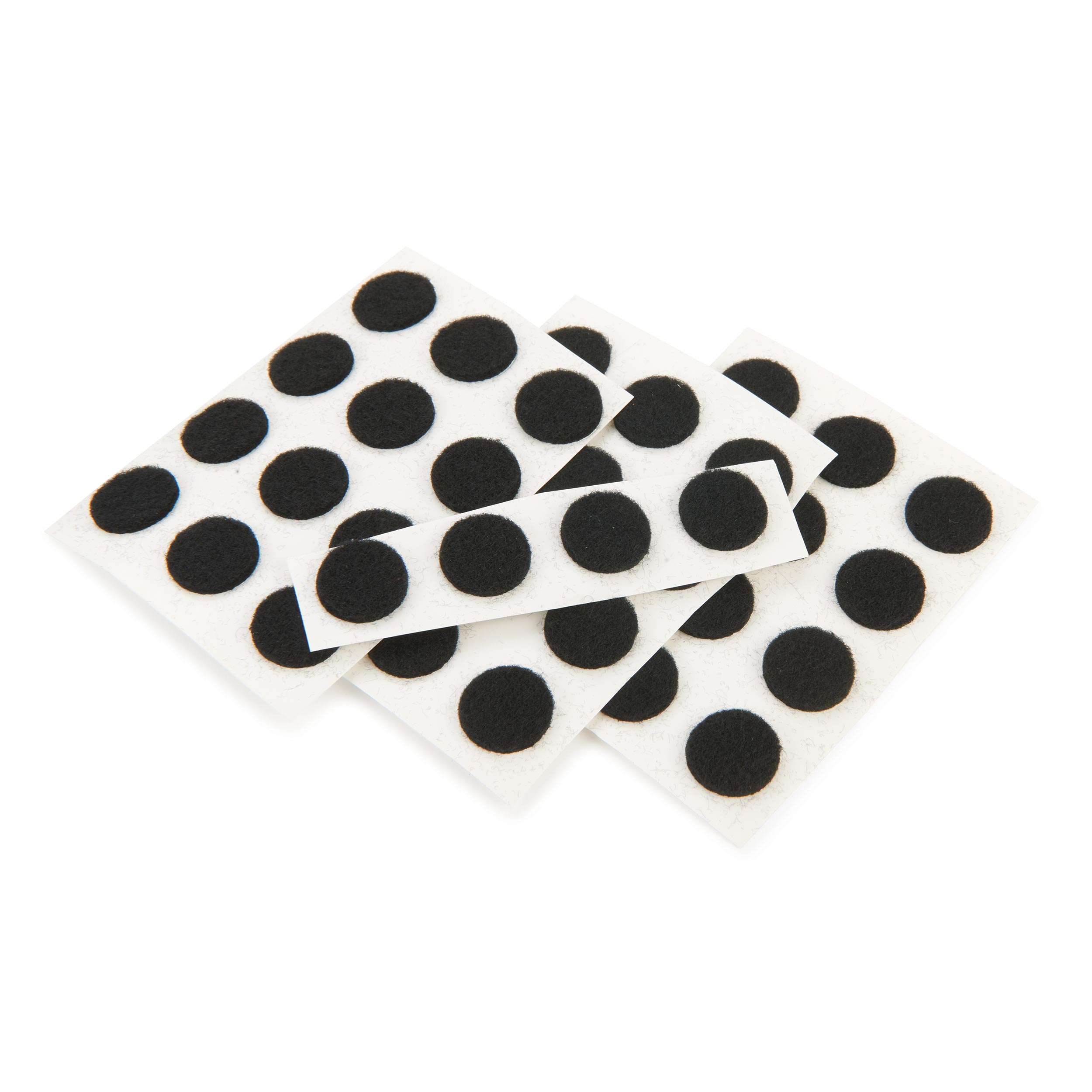 Felt Dot, Self-adhesive, Black 1/2" Dia. 40-piece