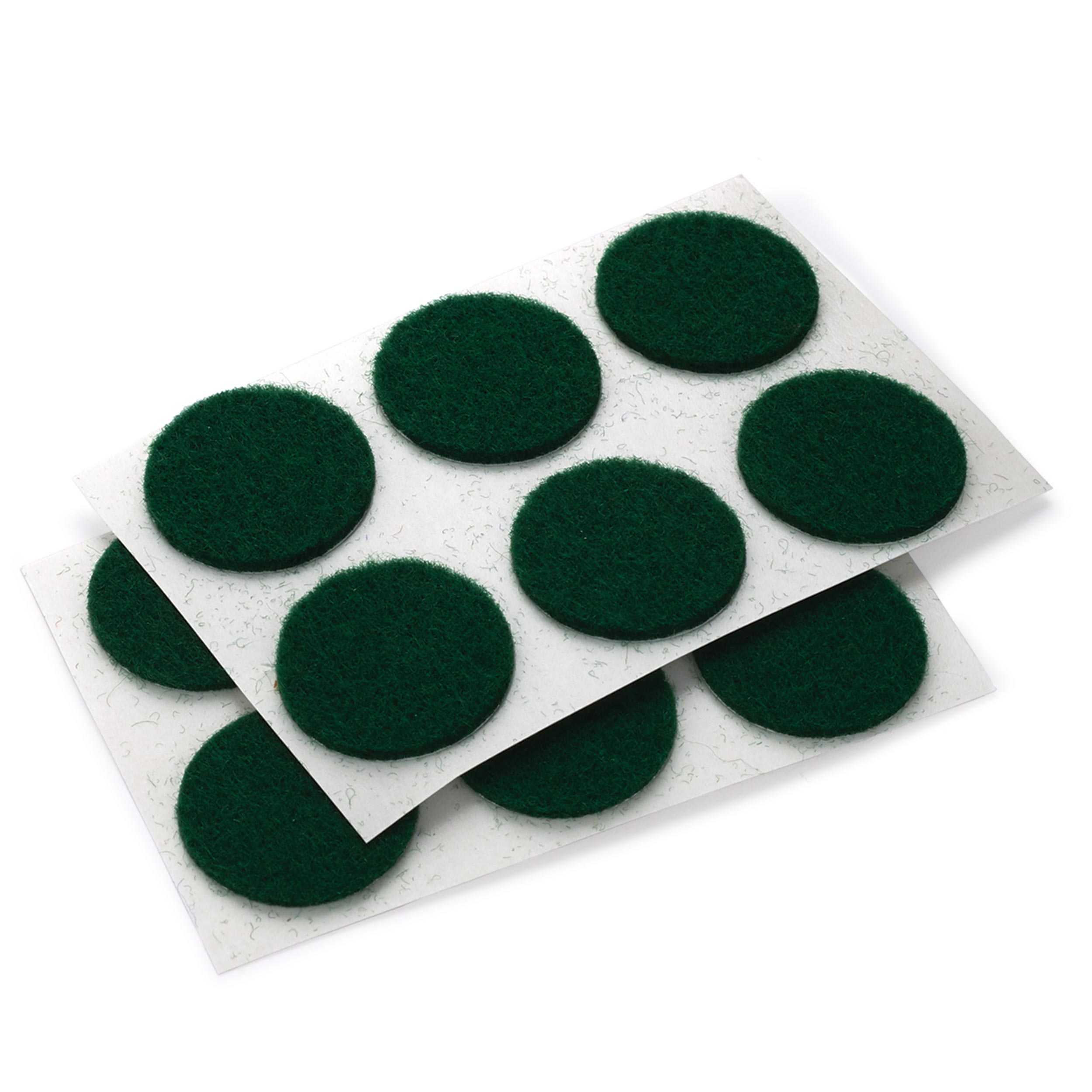 Felt Dot, Self-adhesive, Green 3/4" Dia. 24-piece