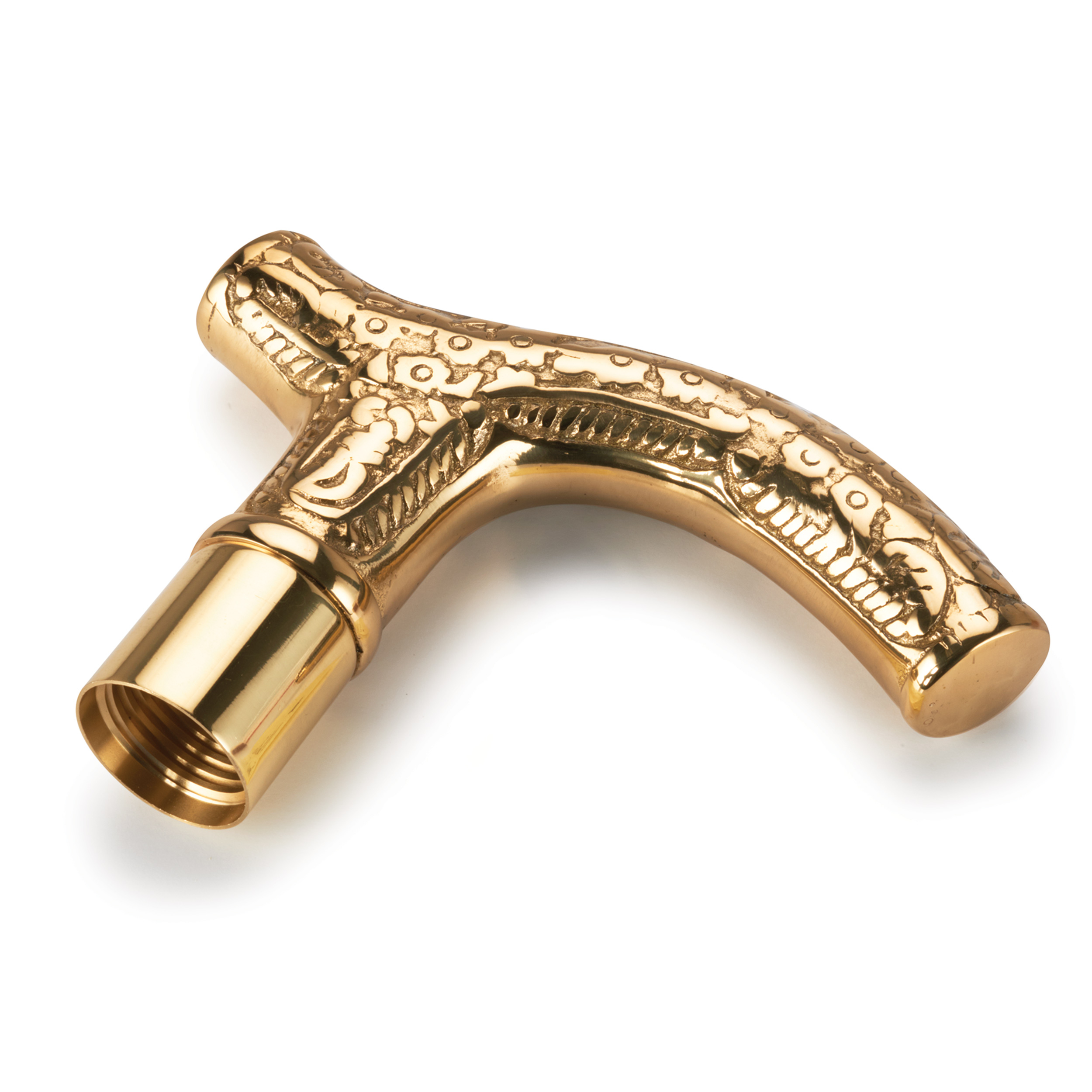 Woodriver Small Filligree Style Cane Handle - Brass