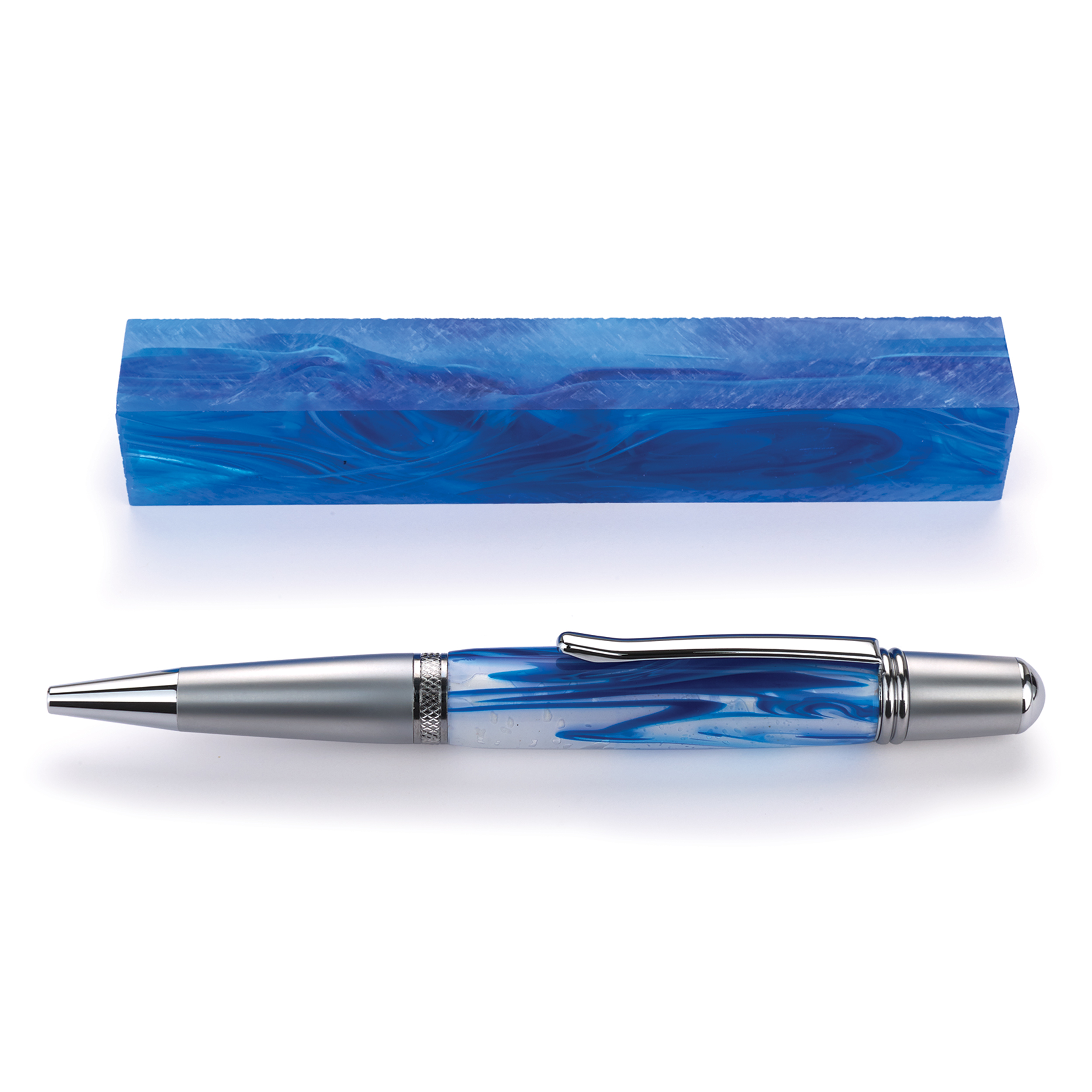 Acrylic Pen Blank - Aruba Blue