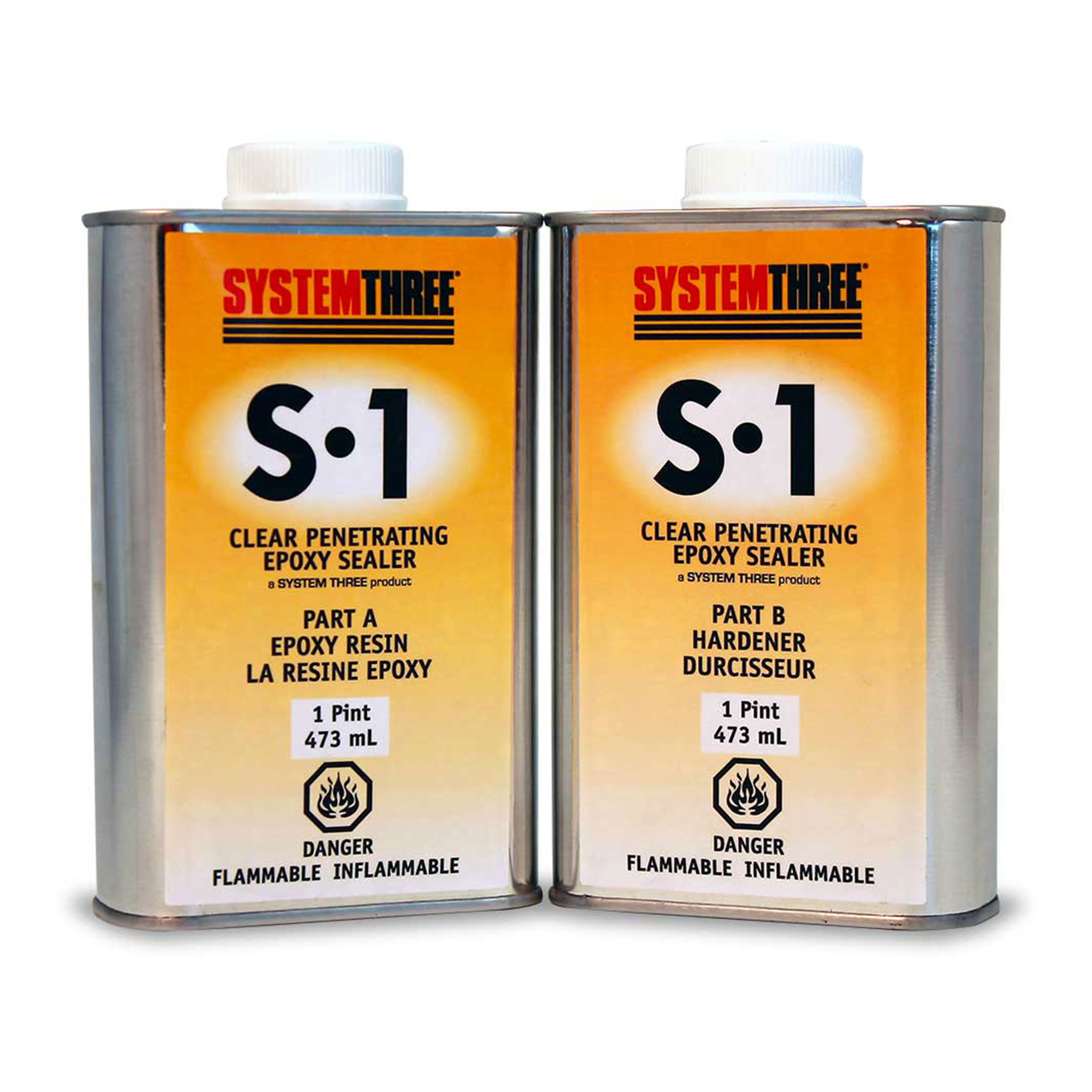 product: System Three S-1 Clear Penetrating Epoxy Sealer - Quart shown