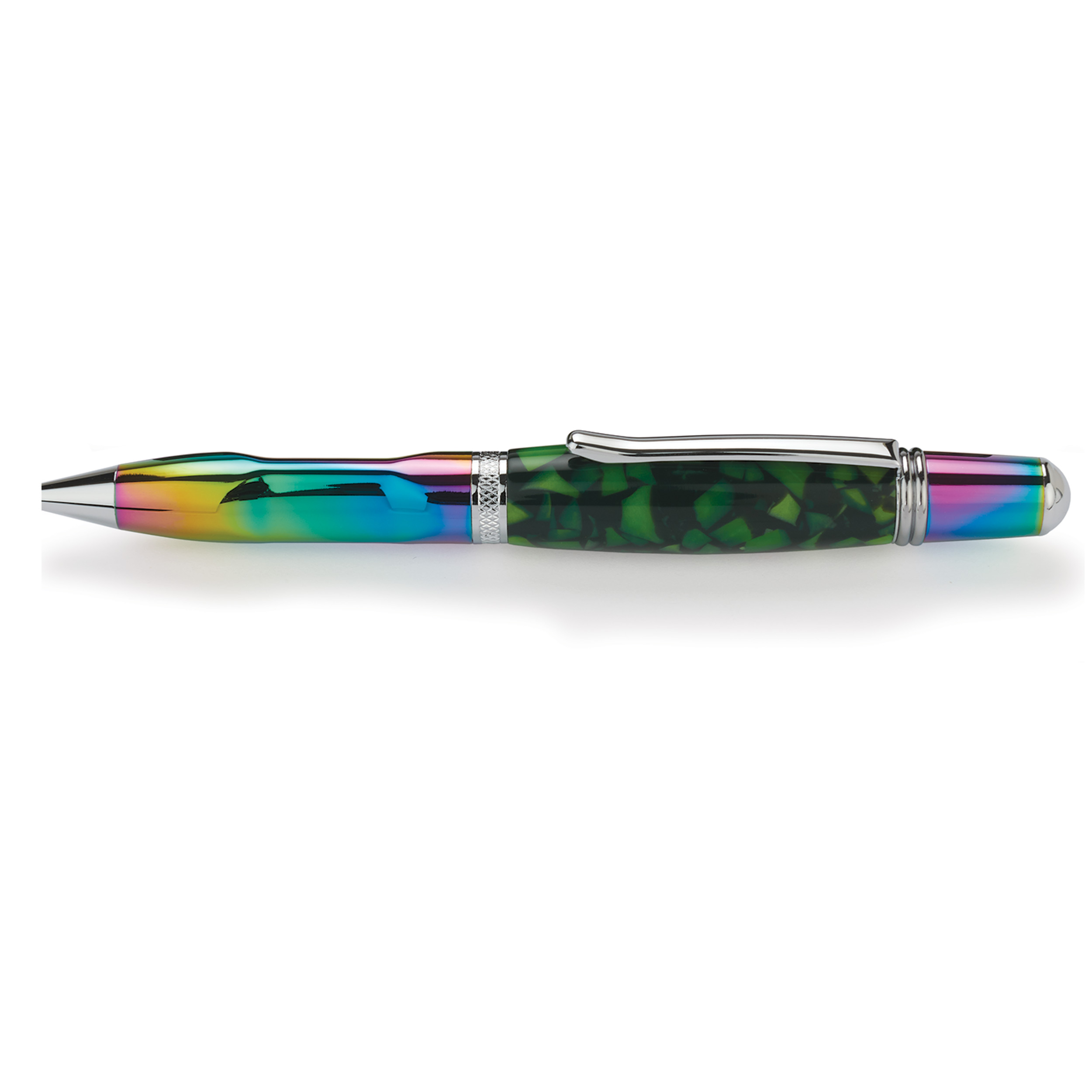 Wall Street Ii Grip Ballpoint Pen Kit - Titanium Spectrum And Chrome