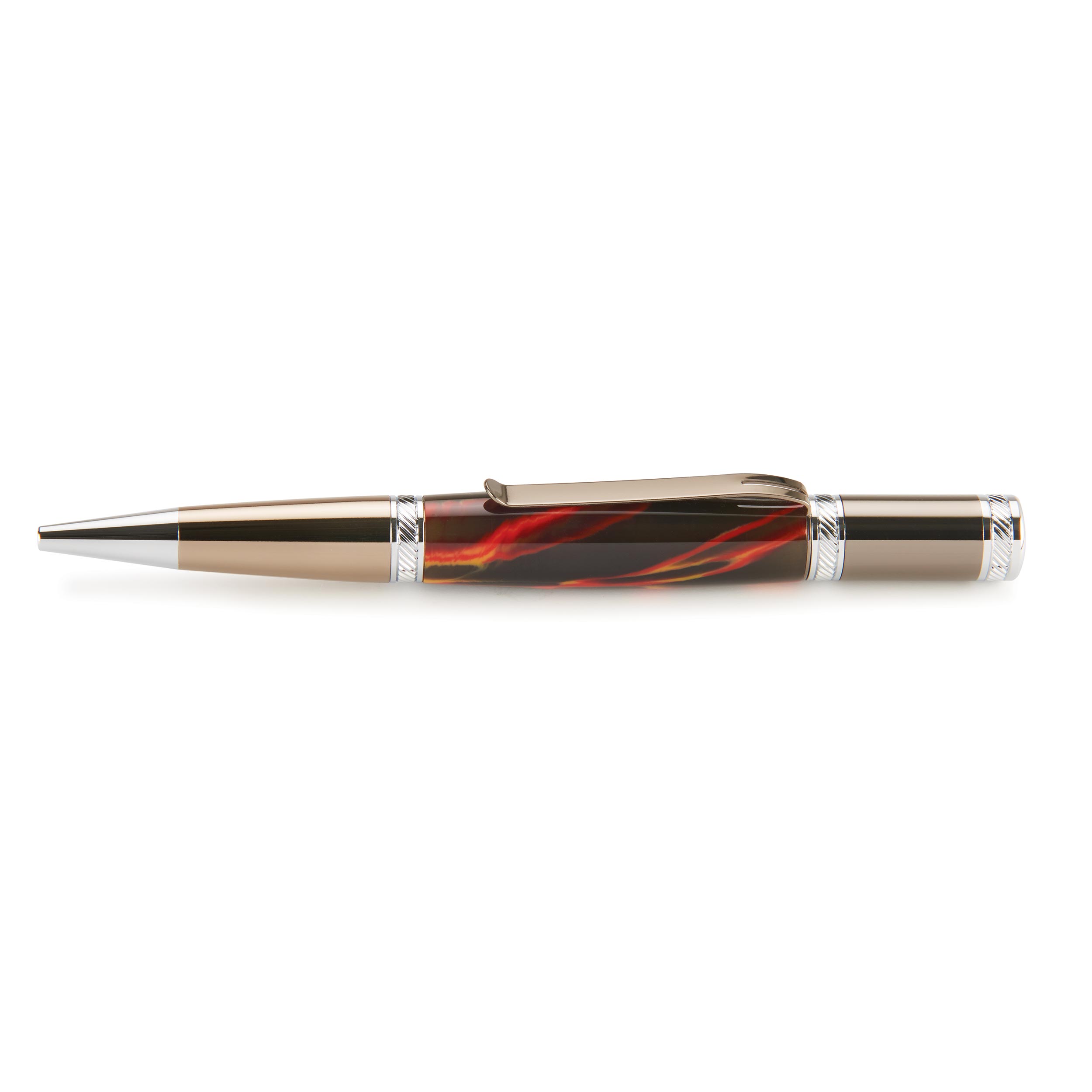 Enterprise Finial Twist Ballpoint Pen Kit - Gunmetal & Chrome