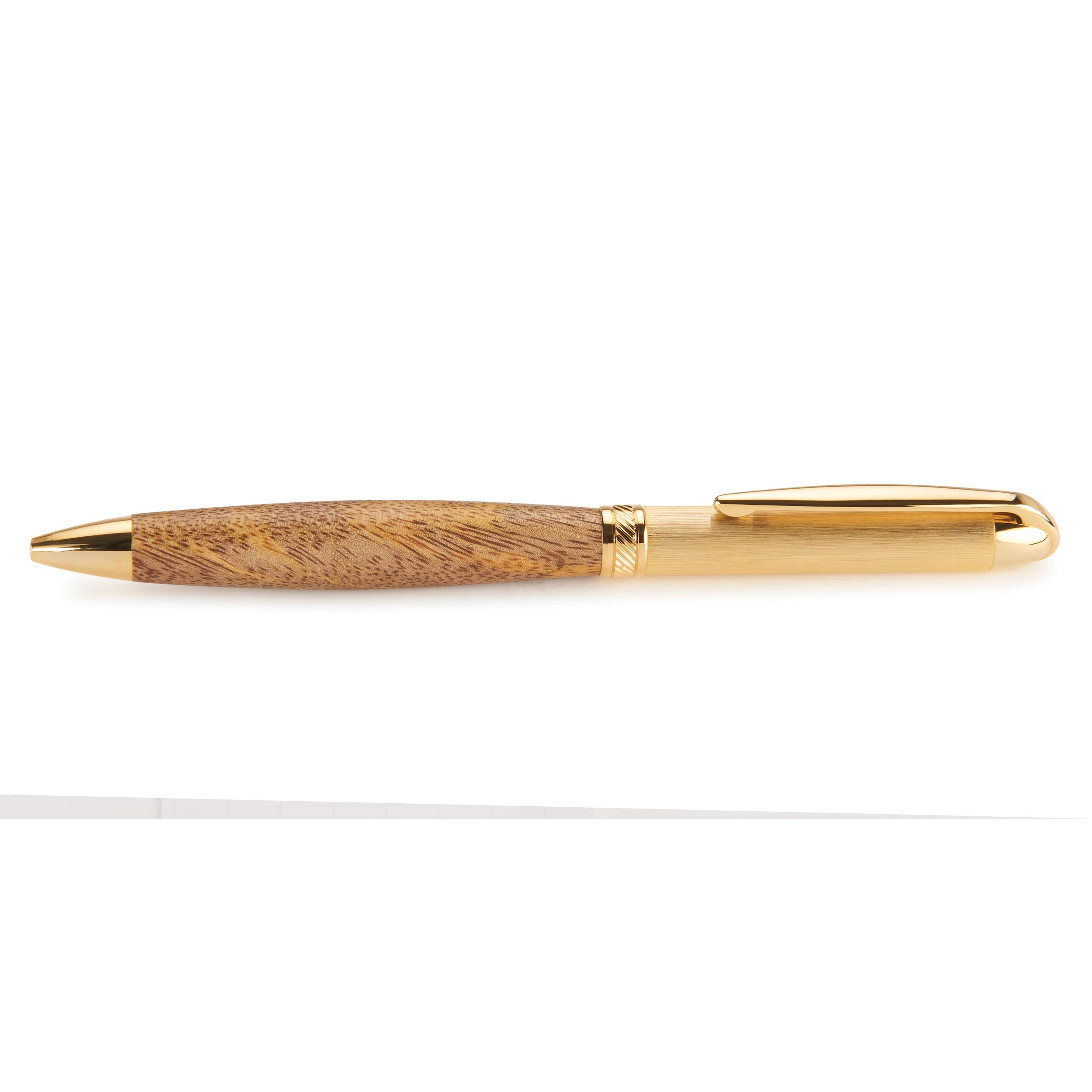 7mm Slim Style Brushed Hybrid Twist Ballpoint Pen Kit - Gold