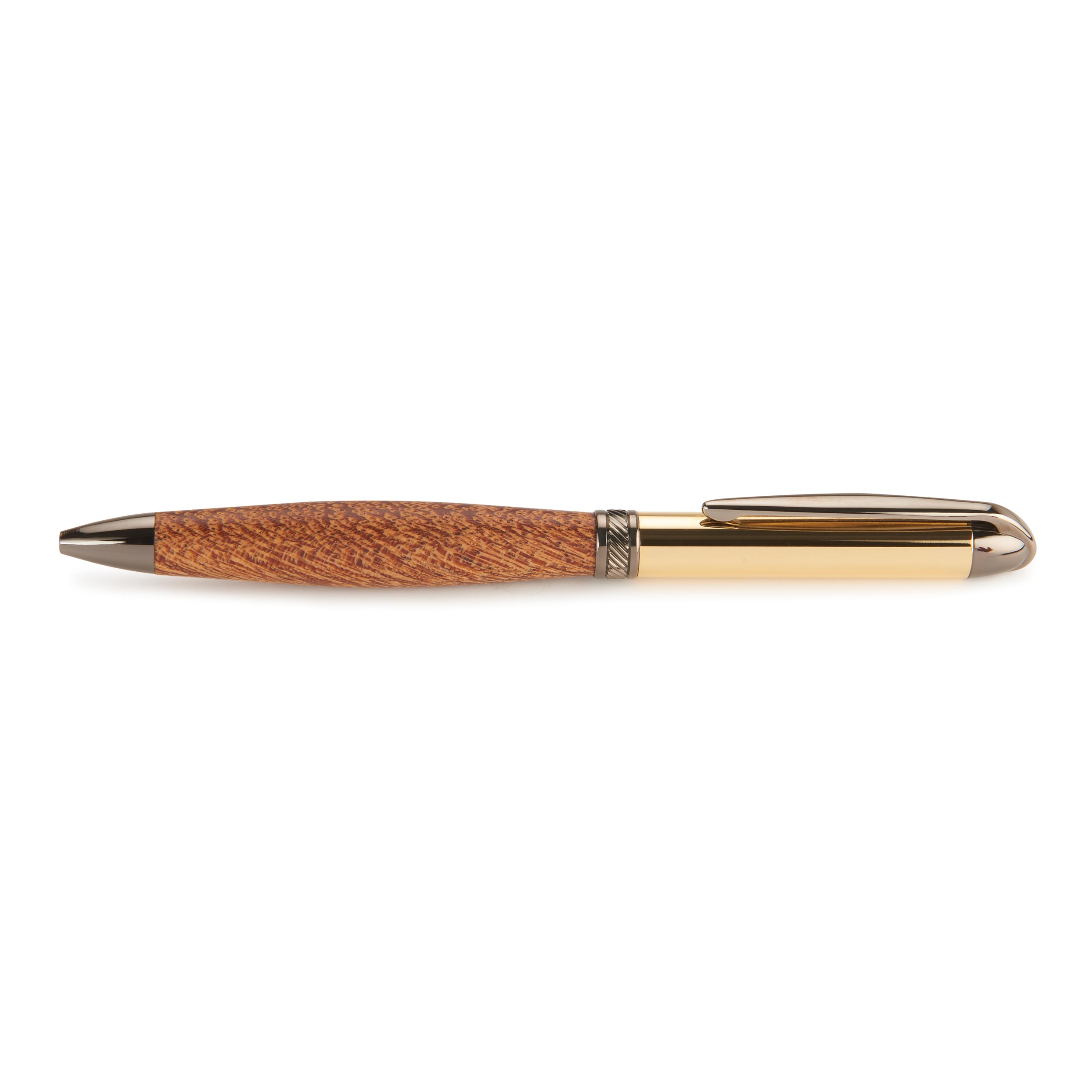 7mm Slim Style Hybrid Twist Ballpoint Pen Kit - Gold & Gunmetal