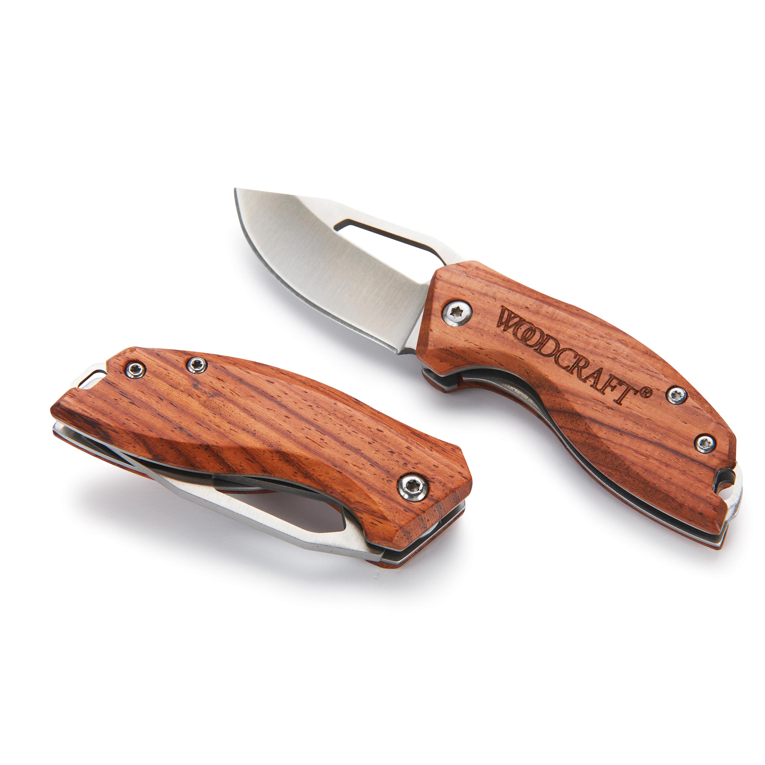product: Woodcraft Liner Lock Pocketknife with Coralwood Handle - 5