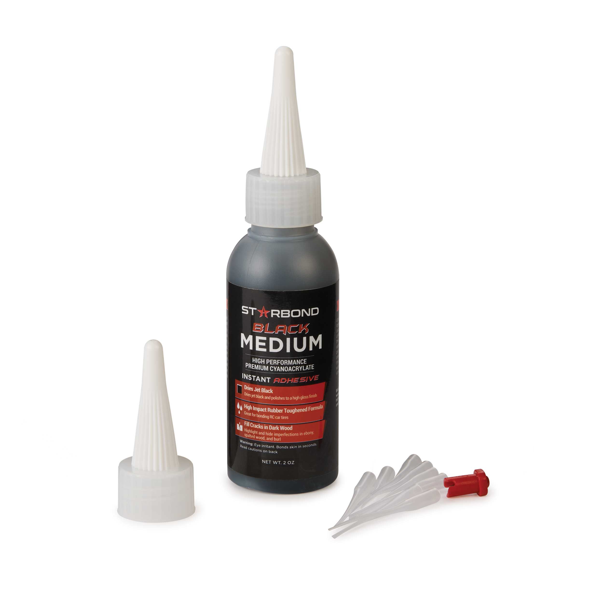 product: starbond KE-150 Black CA Glue - Medium - 2 oz shown