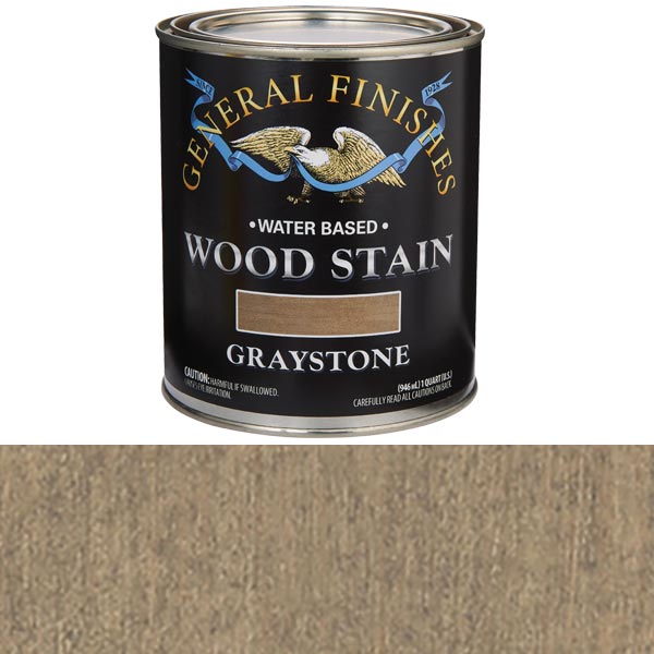 Wood Stain, Water Based, Graystone Stain Quart
