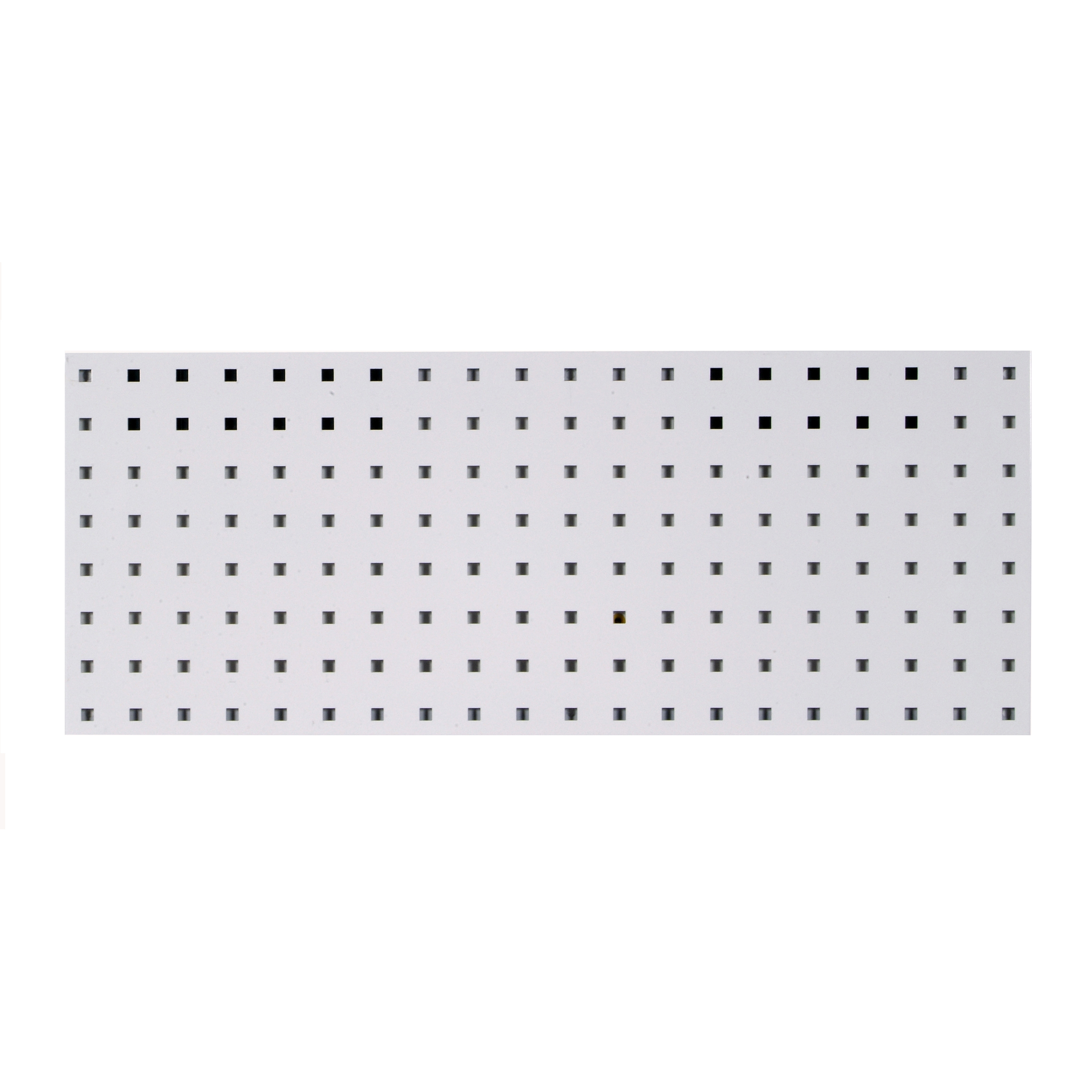 30 In. W X 12 In. H White Epoxy, 18 Gauge Steel Square Hole Pegboard Strip